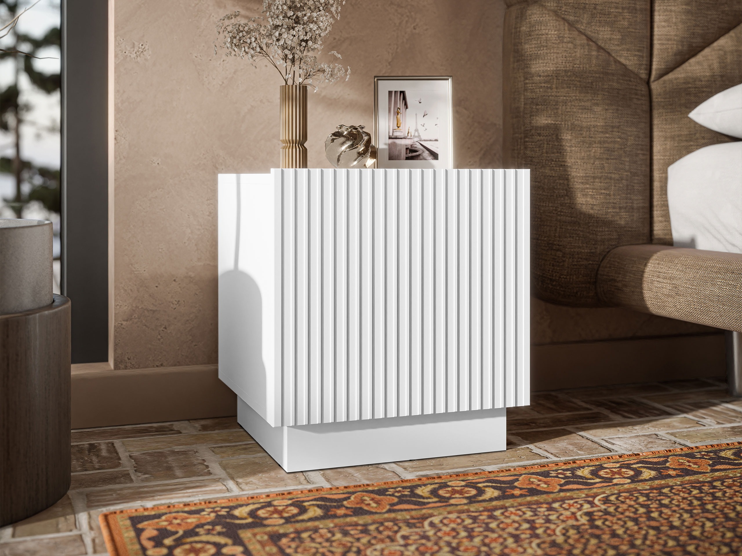 Set noćnih ormarića Lusonu 105 (Belo)