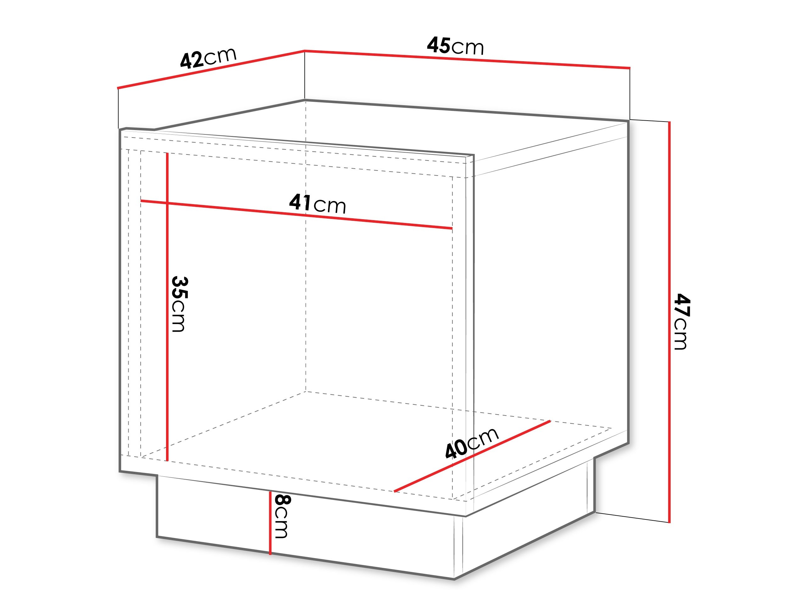 Set noćnih ormarića Lusonu 105 (Belo)