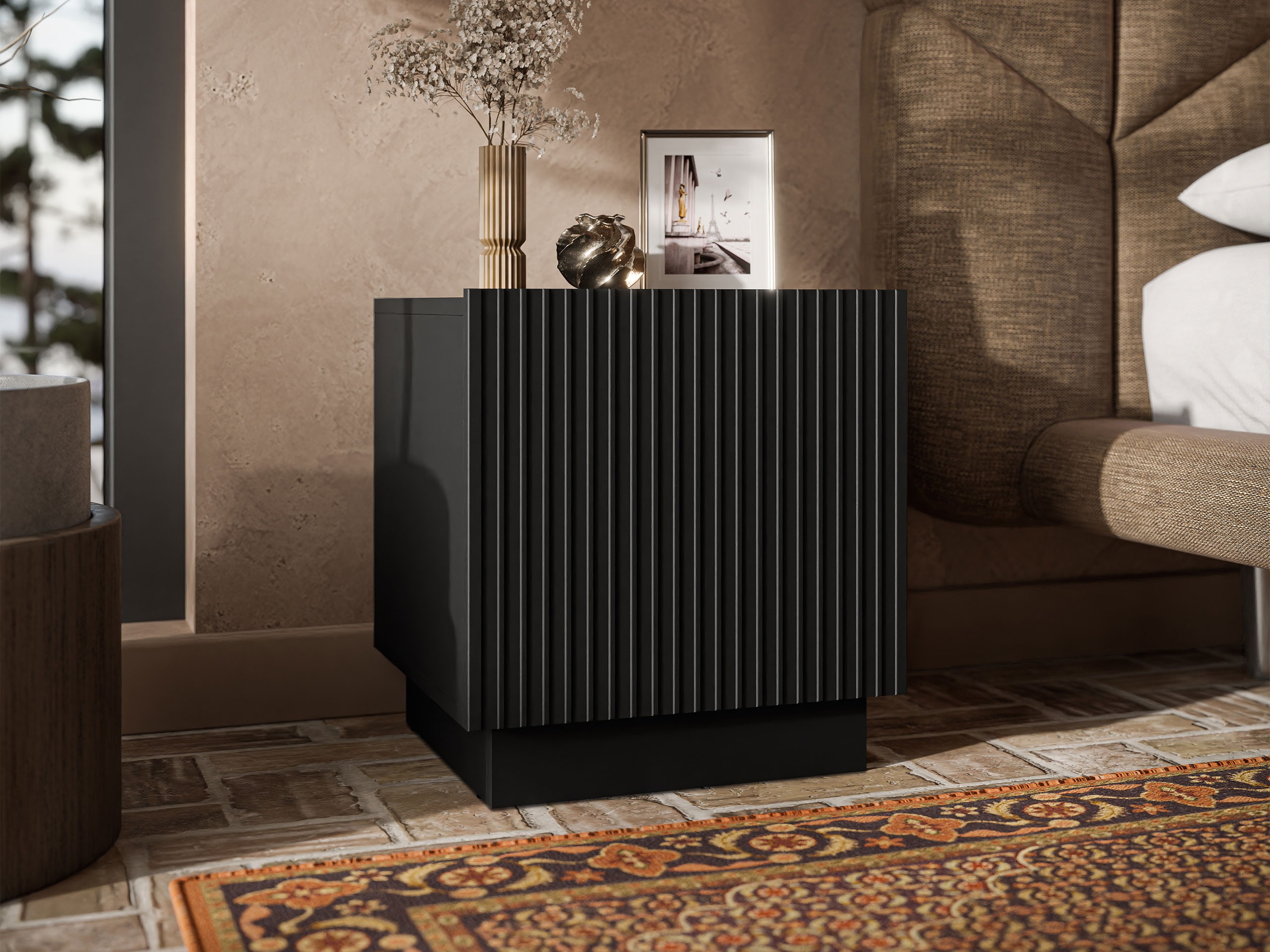 Set noćnih ormarića Lusonu 105 (Crno)