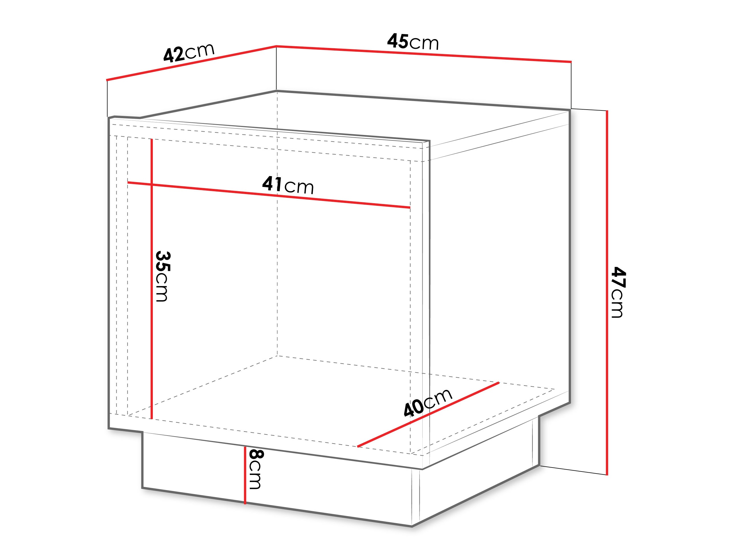 Set noćnih ormarića Lusonu 105 (Crno)