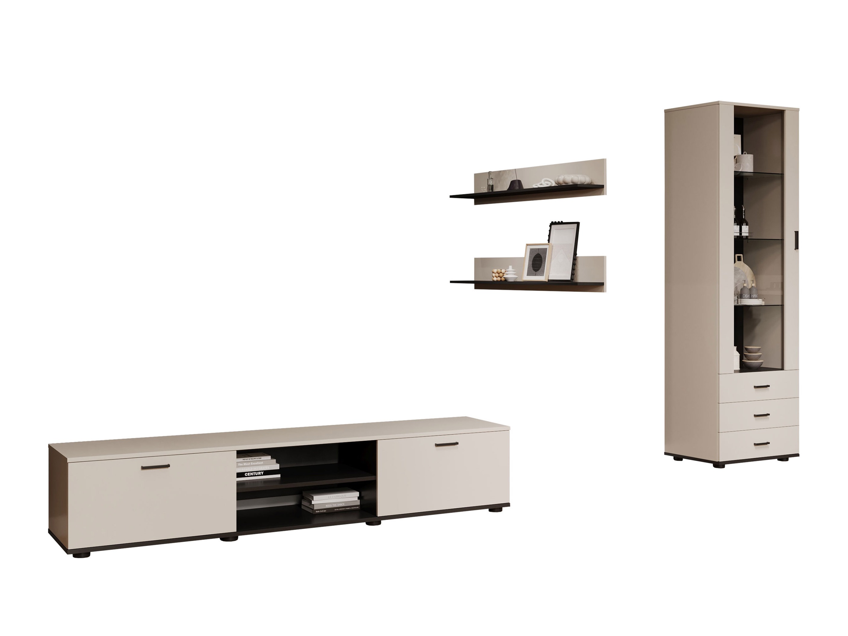 Set za dnevnu sobu Tornola 107 (Kašmir + Crno)