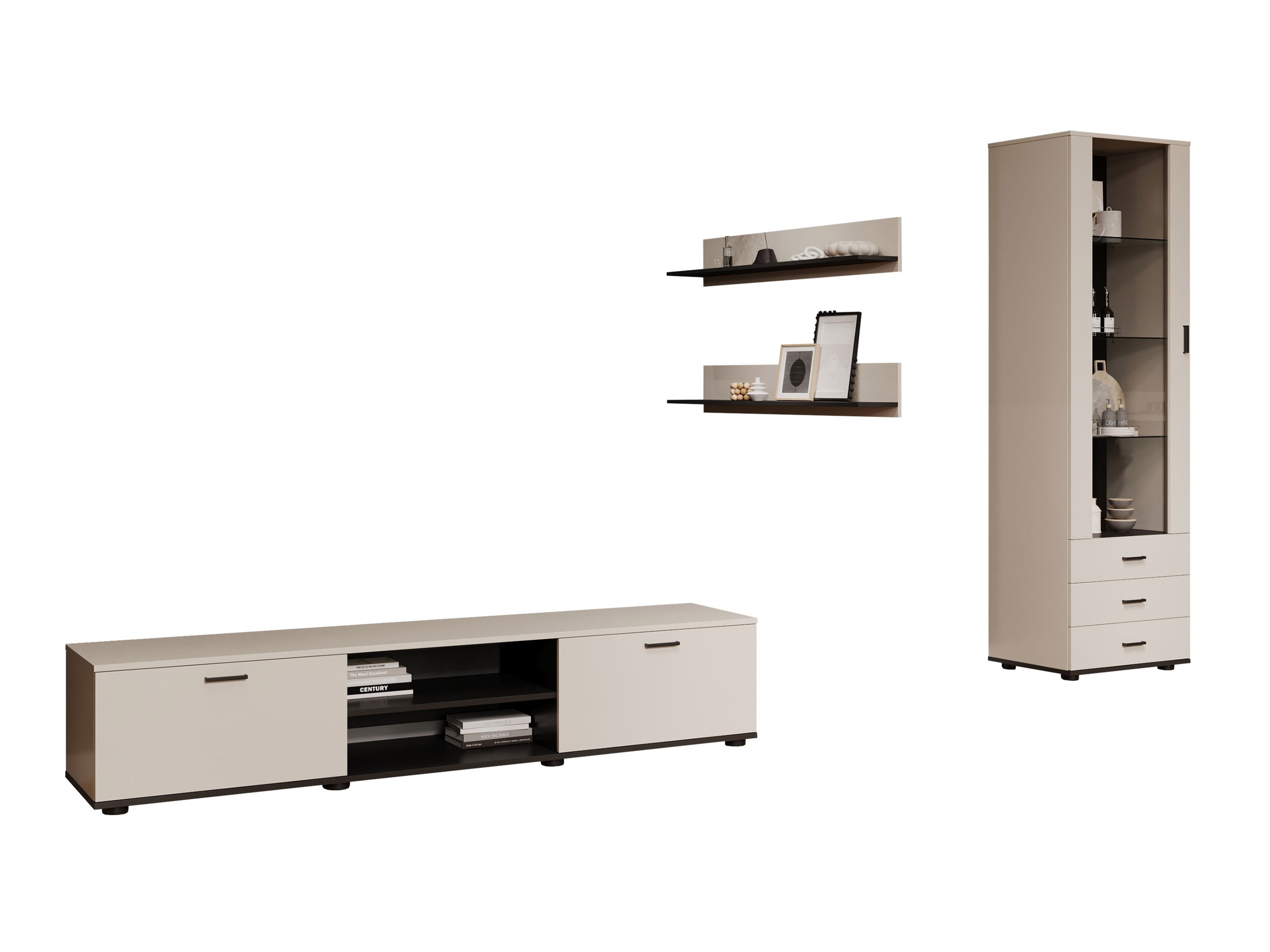 Set za dnevnu sobu Tornola 107 (Kašmir + Crno)