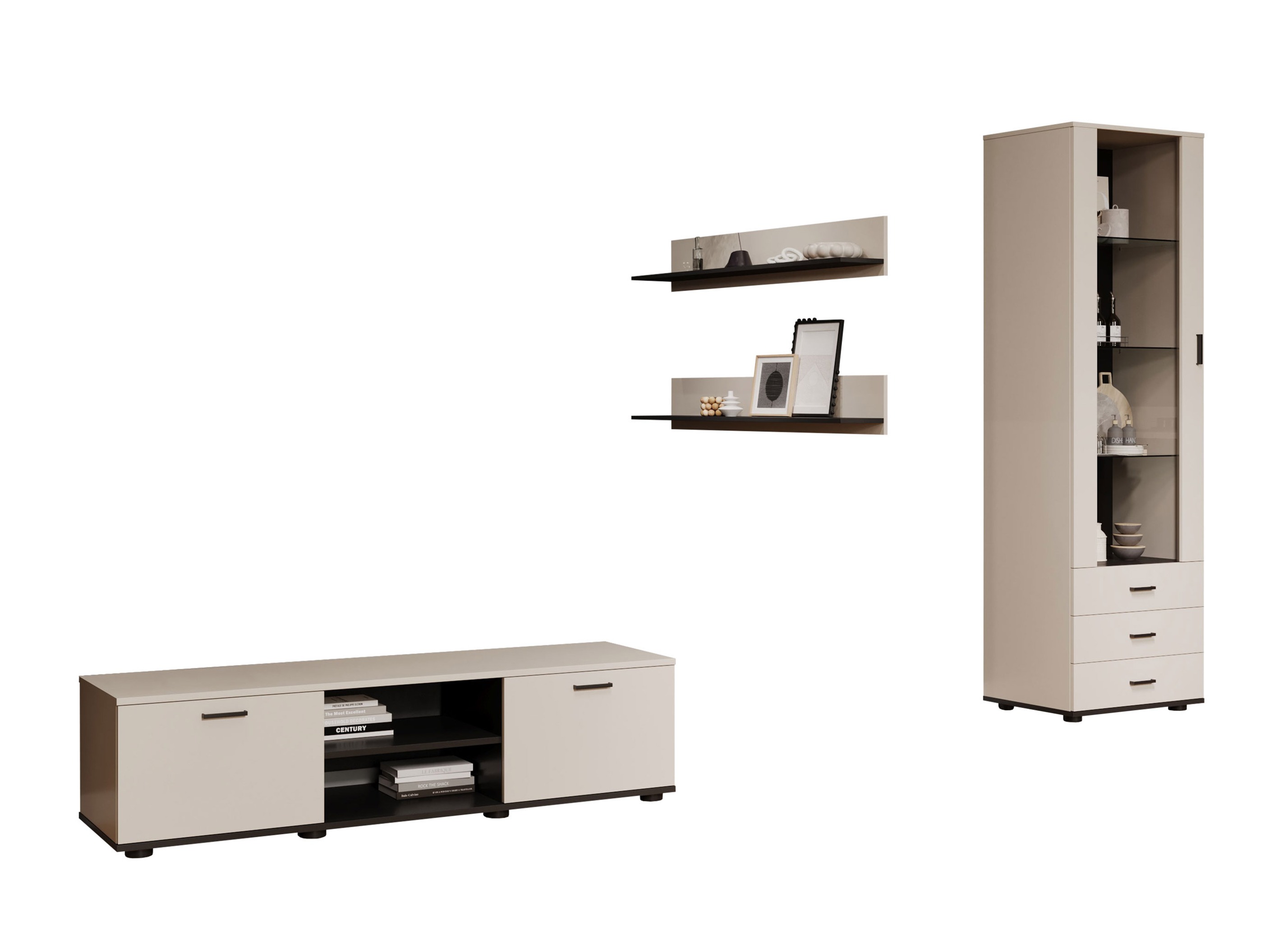 Set za dnevnu sobu Tornola 110 (Kašmir + Crno)