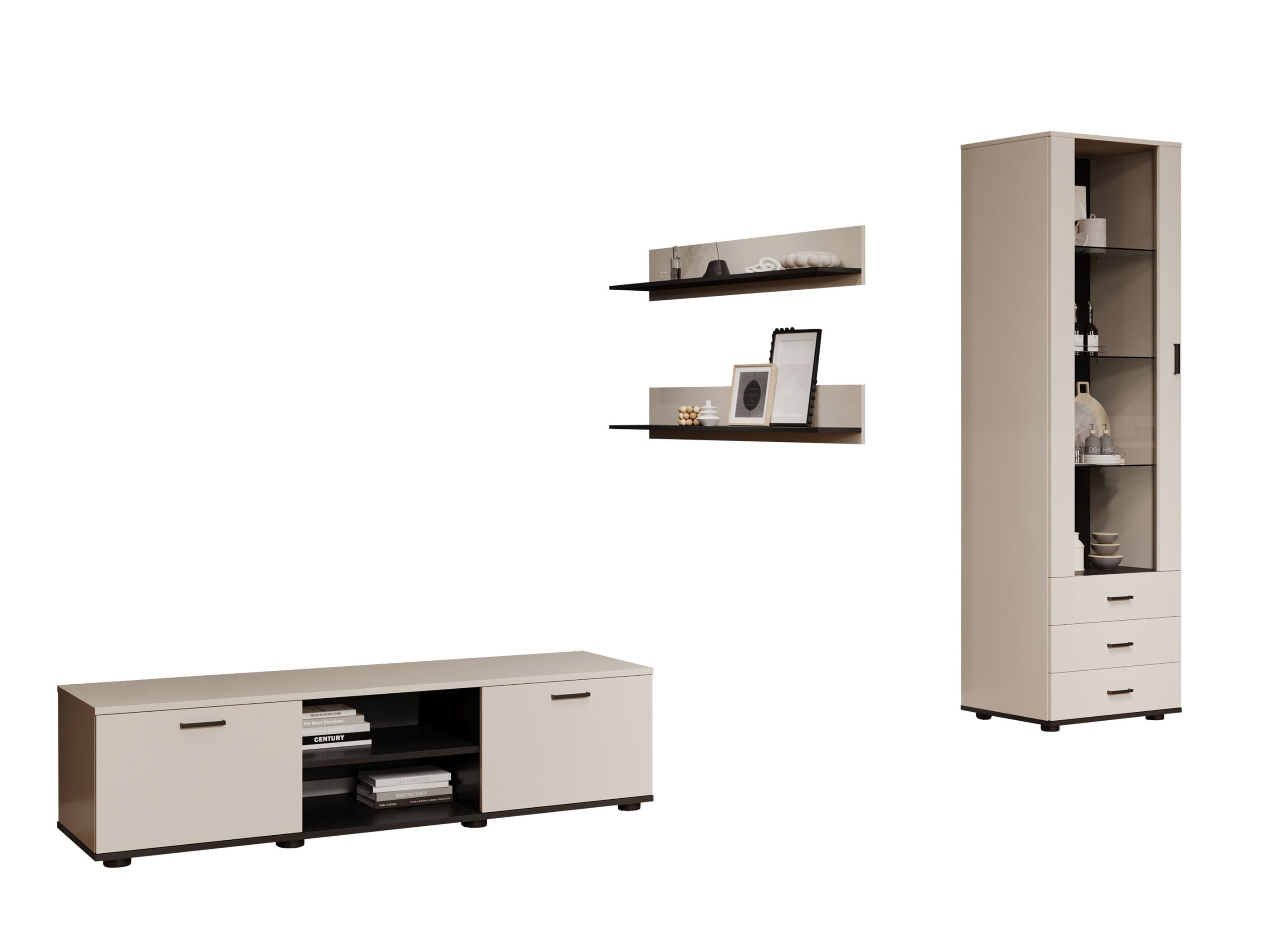 Set za dnevnu sobu Tornola 110 (Kašmir + Crno)