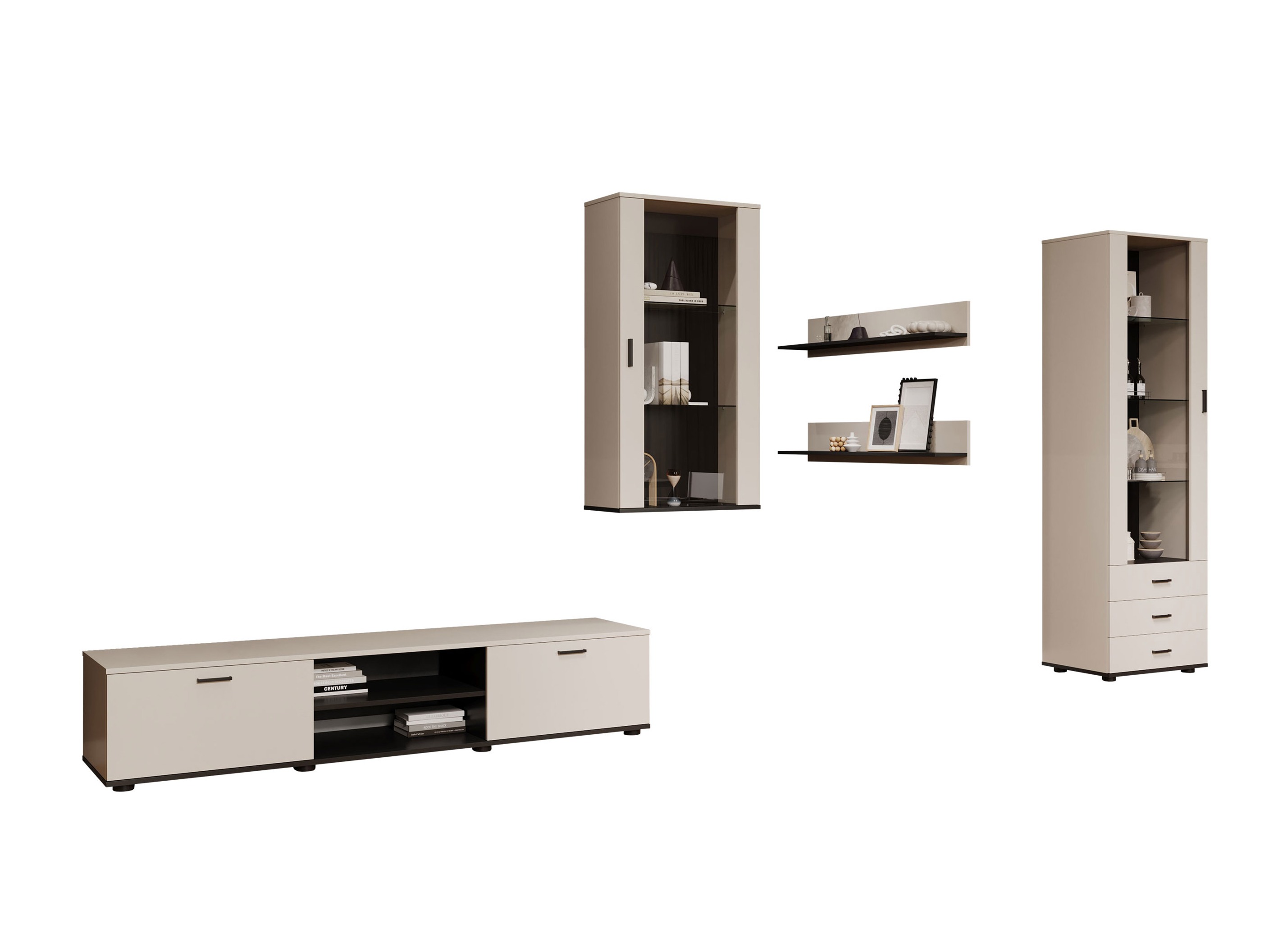 Set za dnevnu sobu Tornola 114 (Kašmir + Crno)