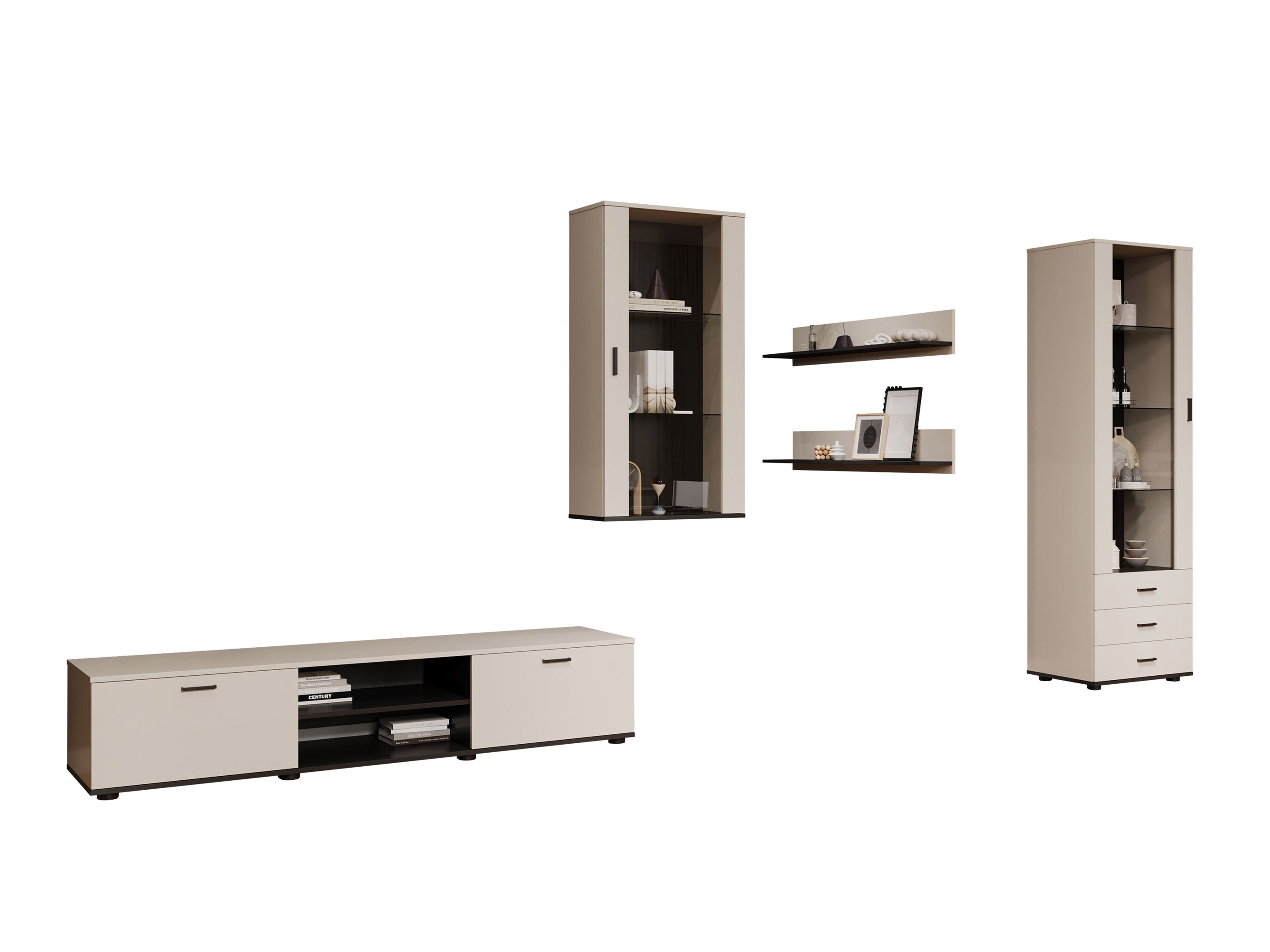 Set za dnevnu sobu Tornola 114 (Kašmir + Crno)