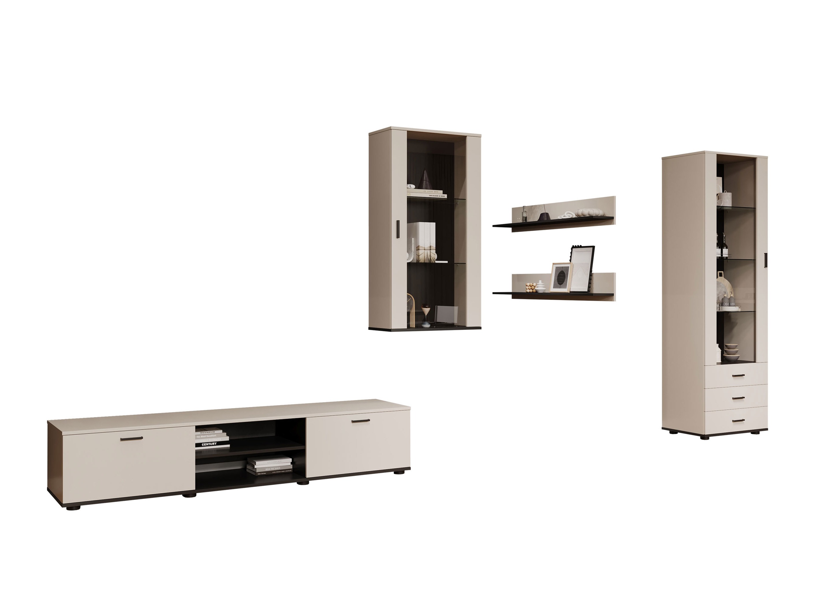 Set za dnevnu sobu Tornola 114 (Kašmir + Crno)