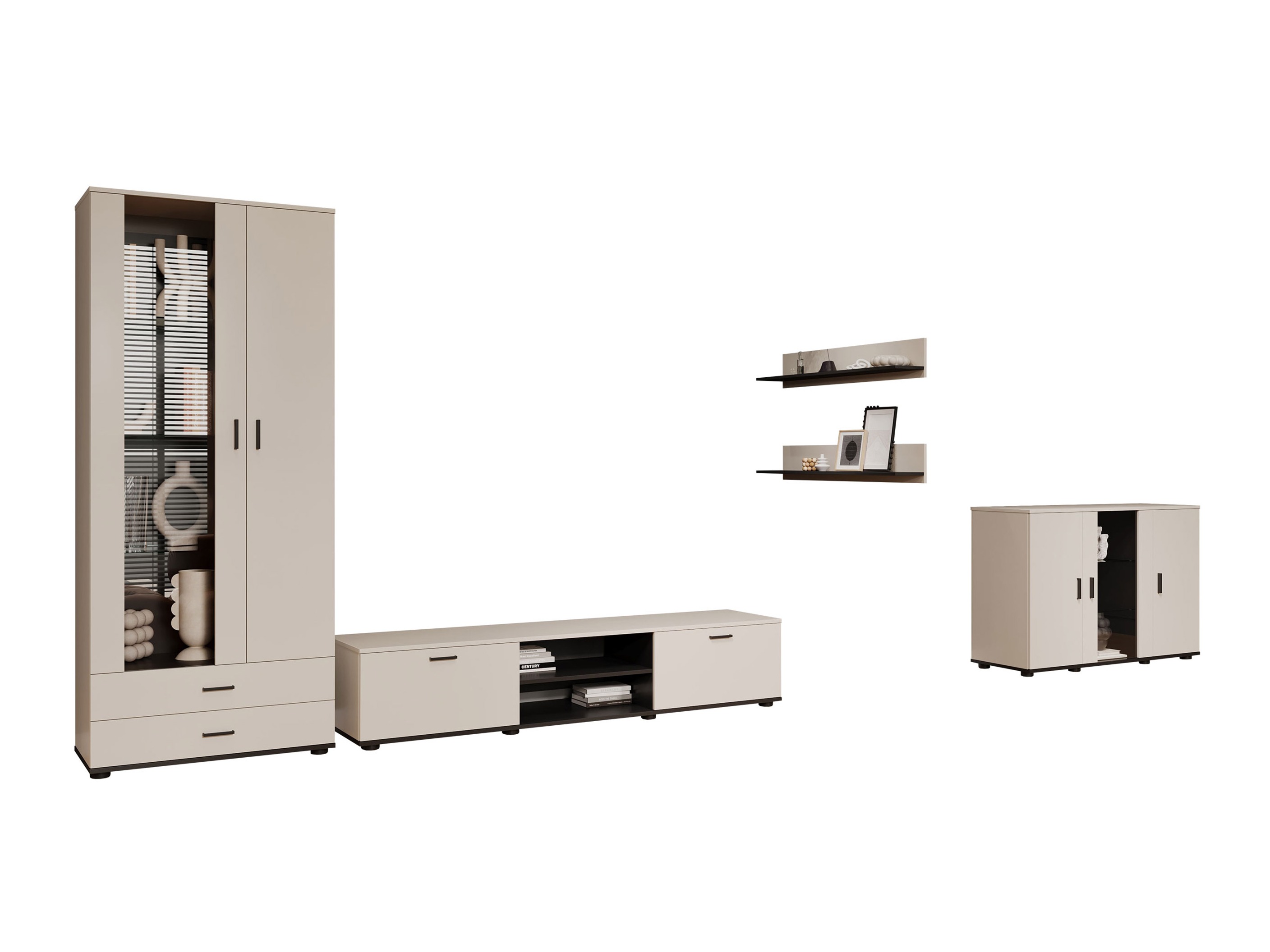 Set za dnevnu sobu Tornola 116 (Kašmir + Crno)