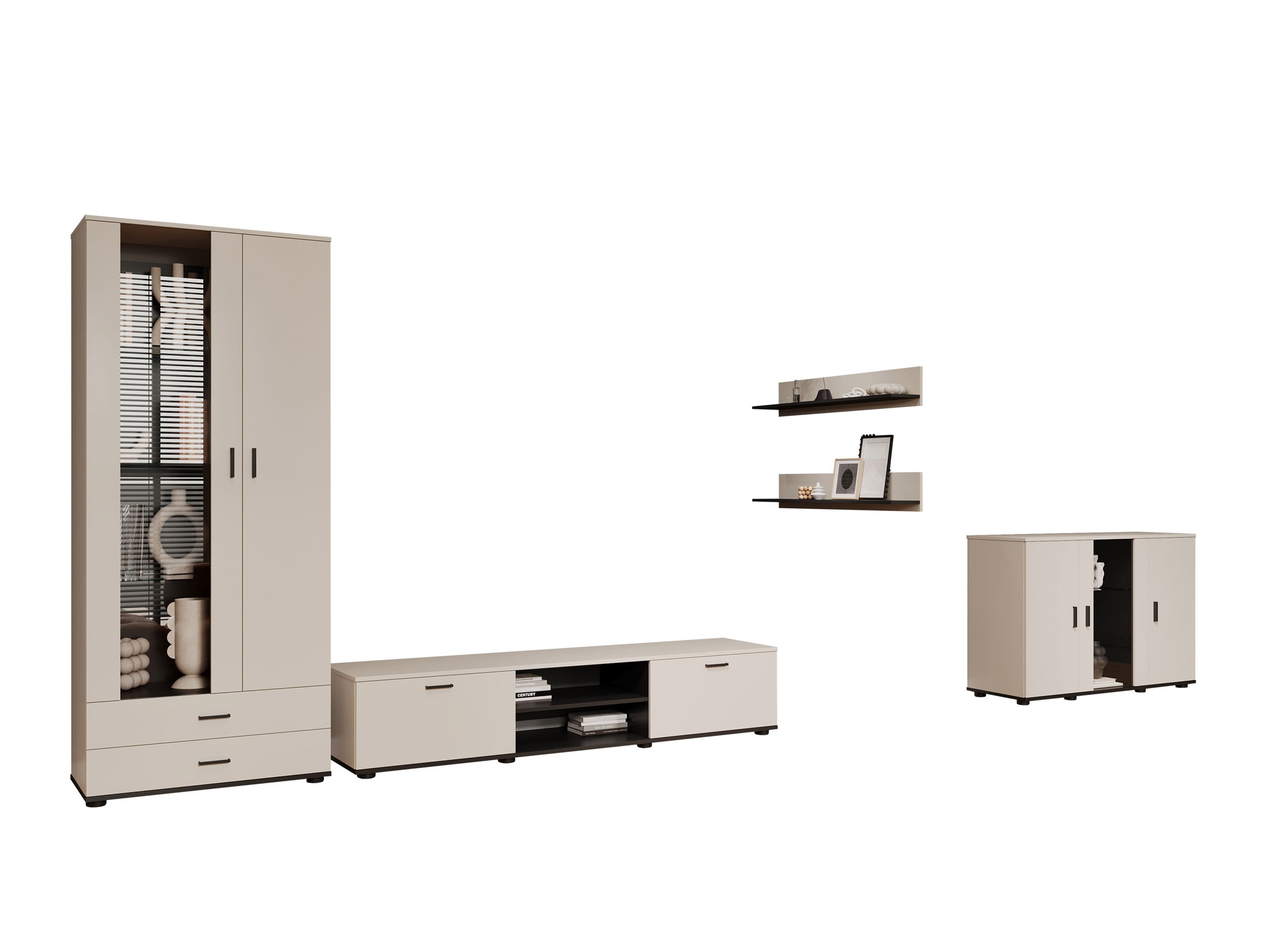 Set za dnevnu sobu Tornola 116 (Kašmir + Crno)