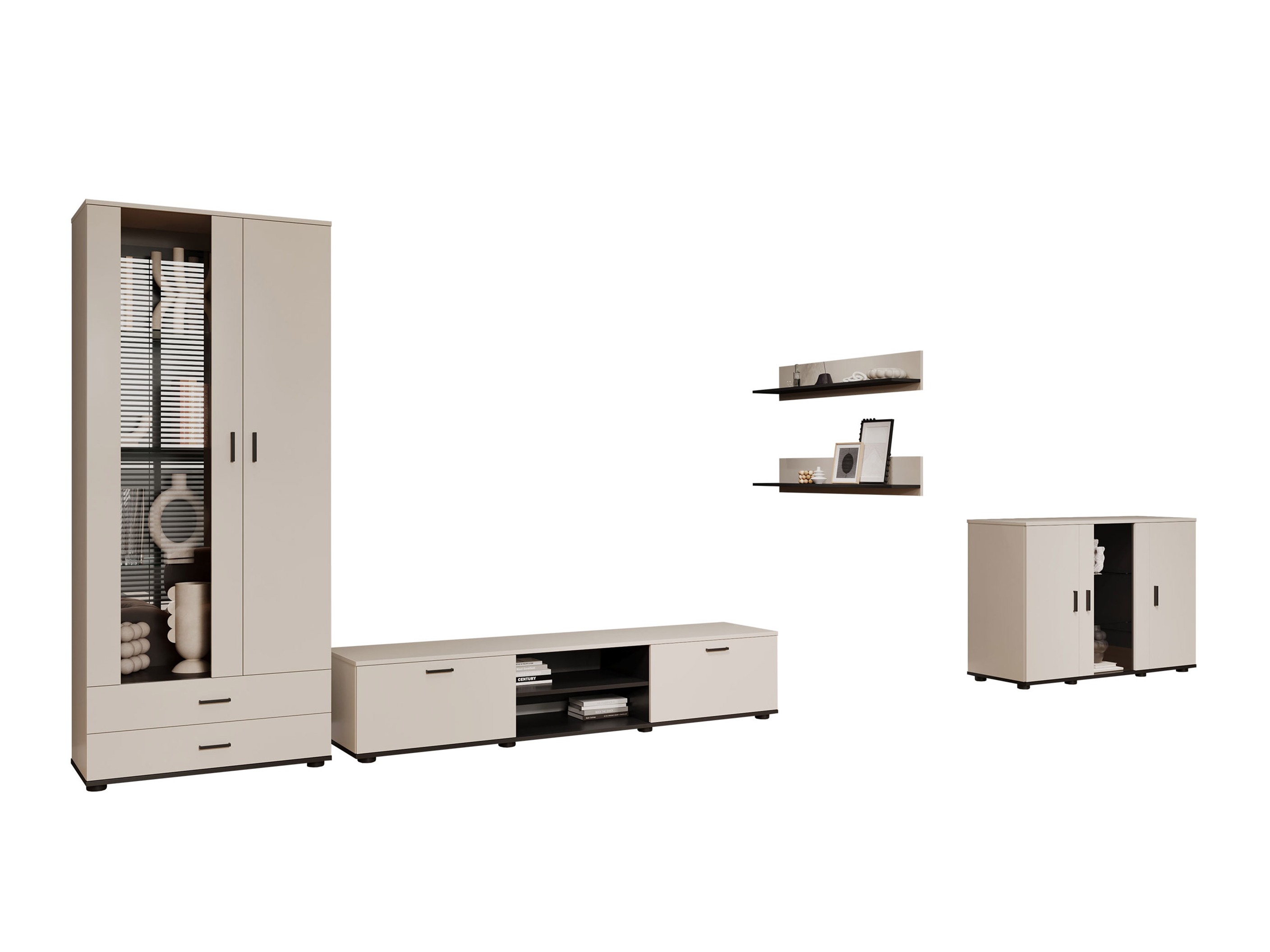 Set za dnevnu sobu Tornola 116 (Kašmir + Crno)