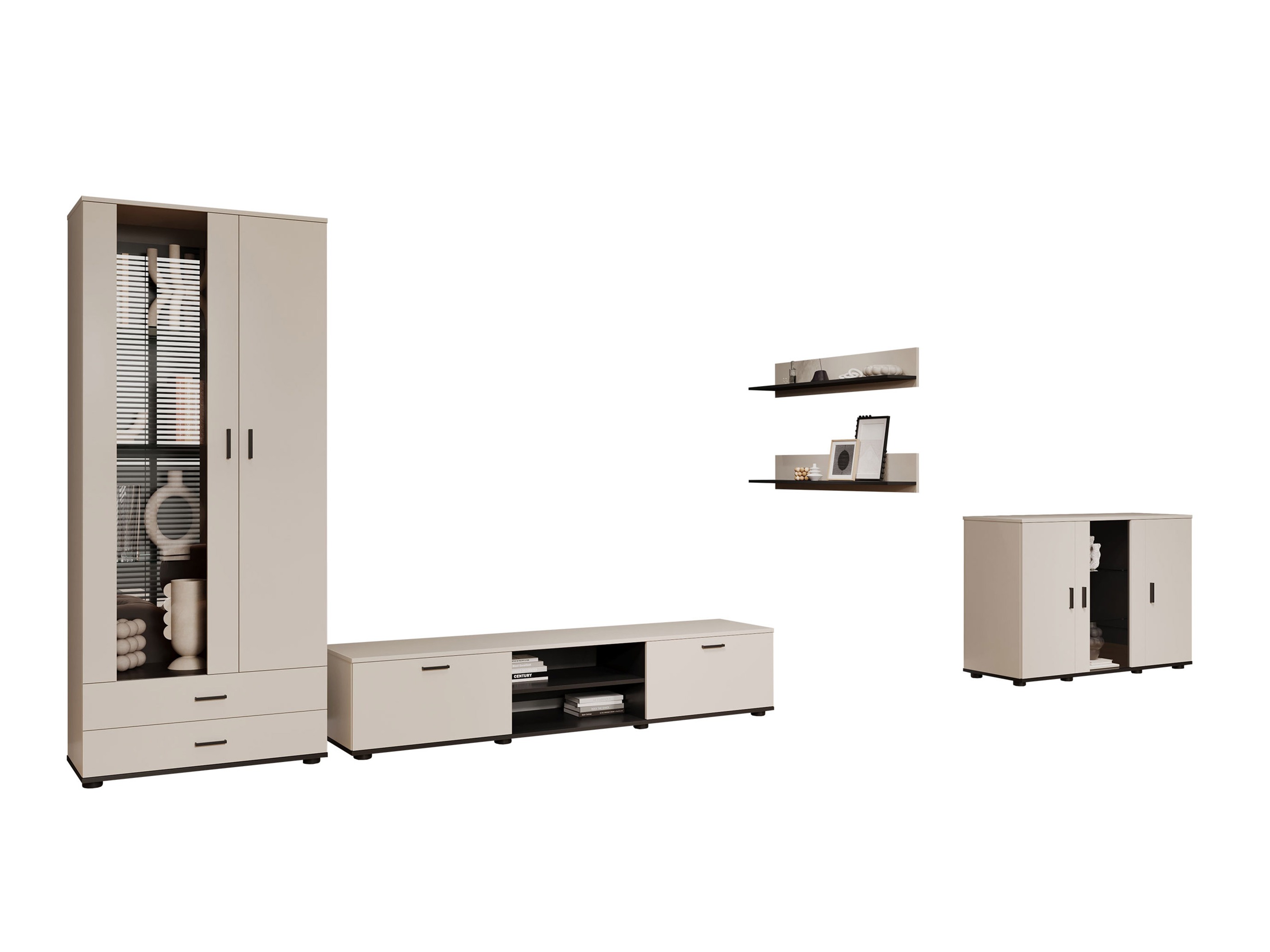 Set za dnevnu sobu Tornola 116 (Kašmir + Crno)