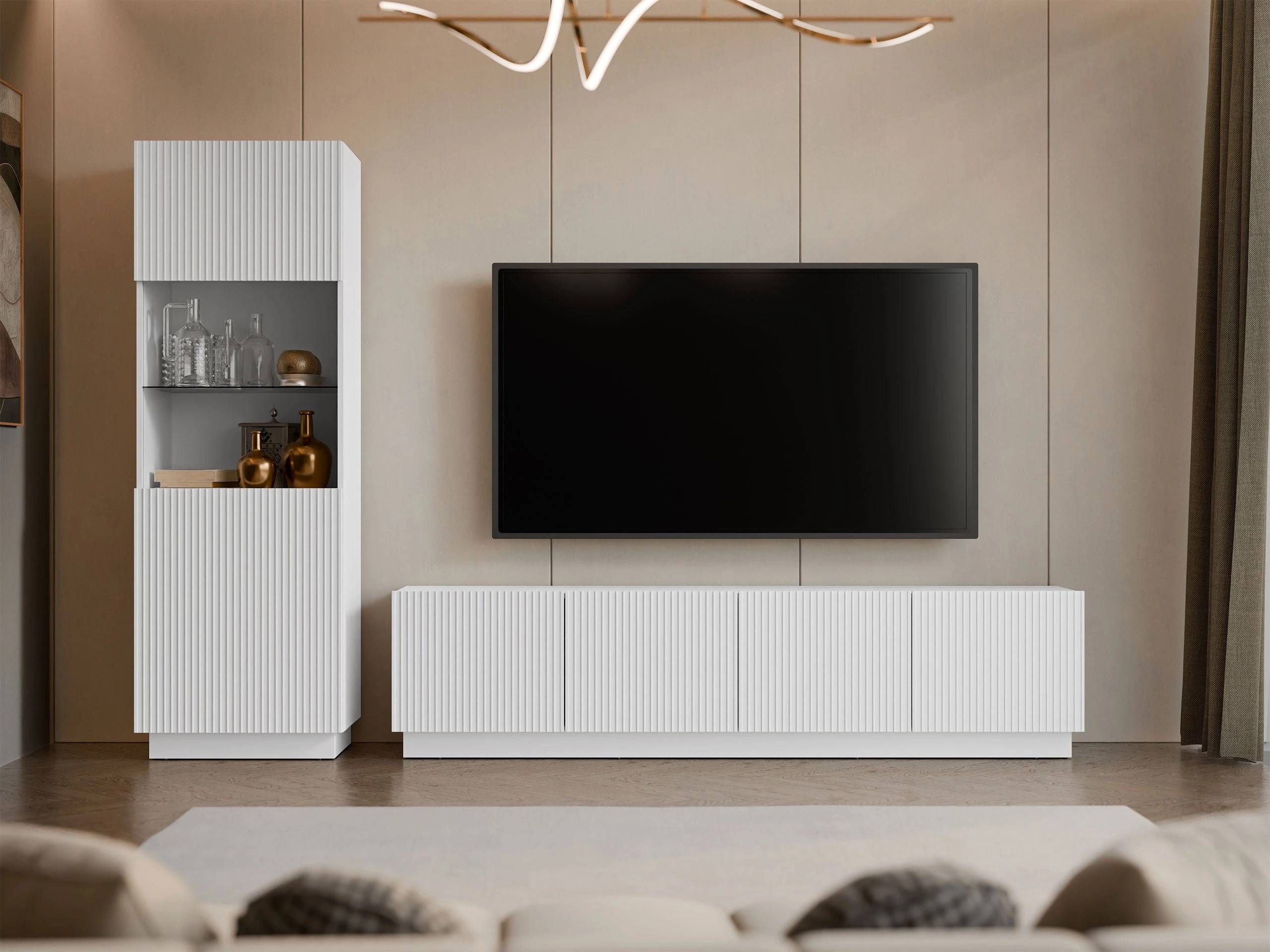 TV komoda Lauror I (Belo)