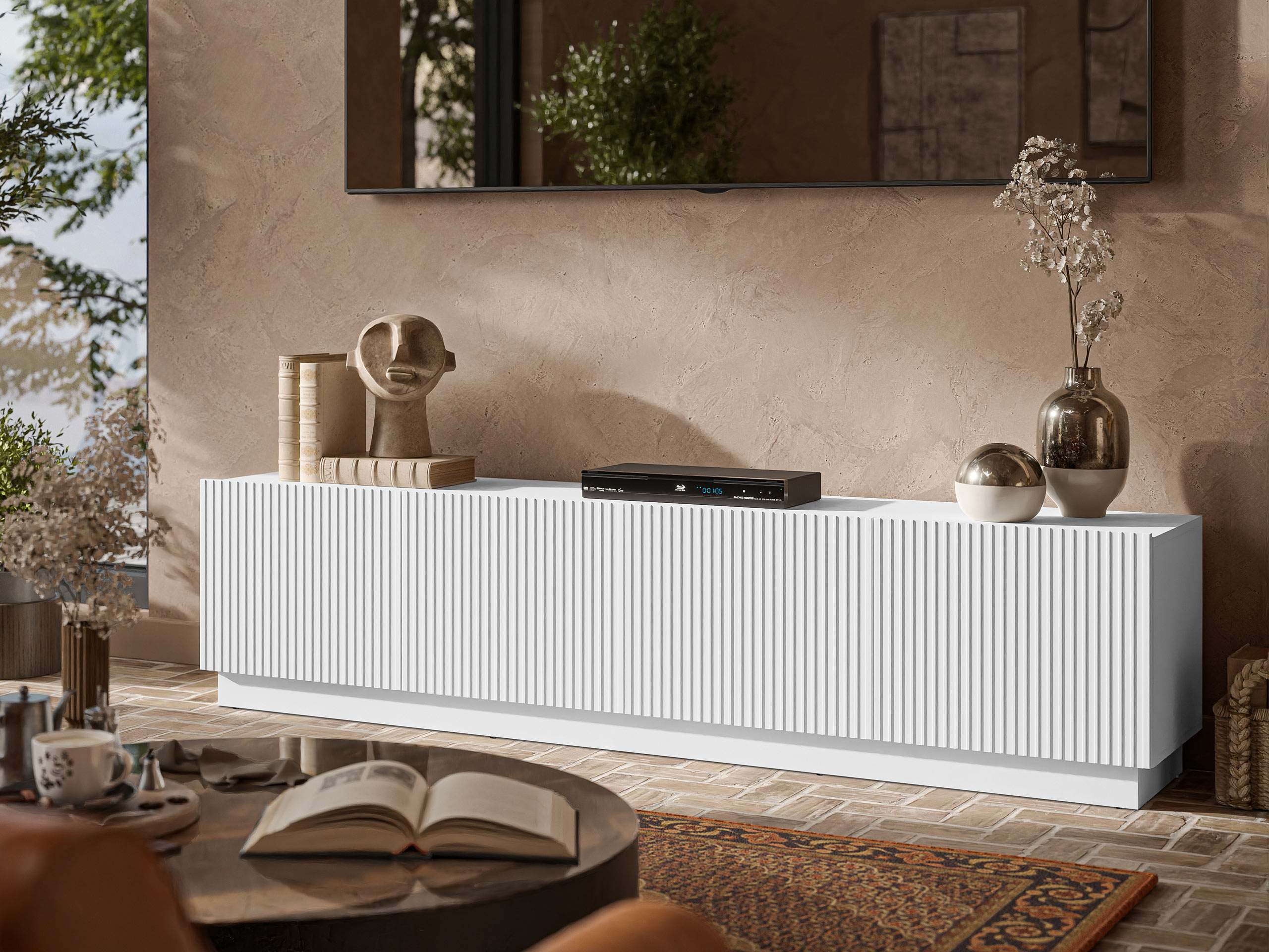 TV komoda Lingua I (Belo)