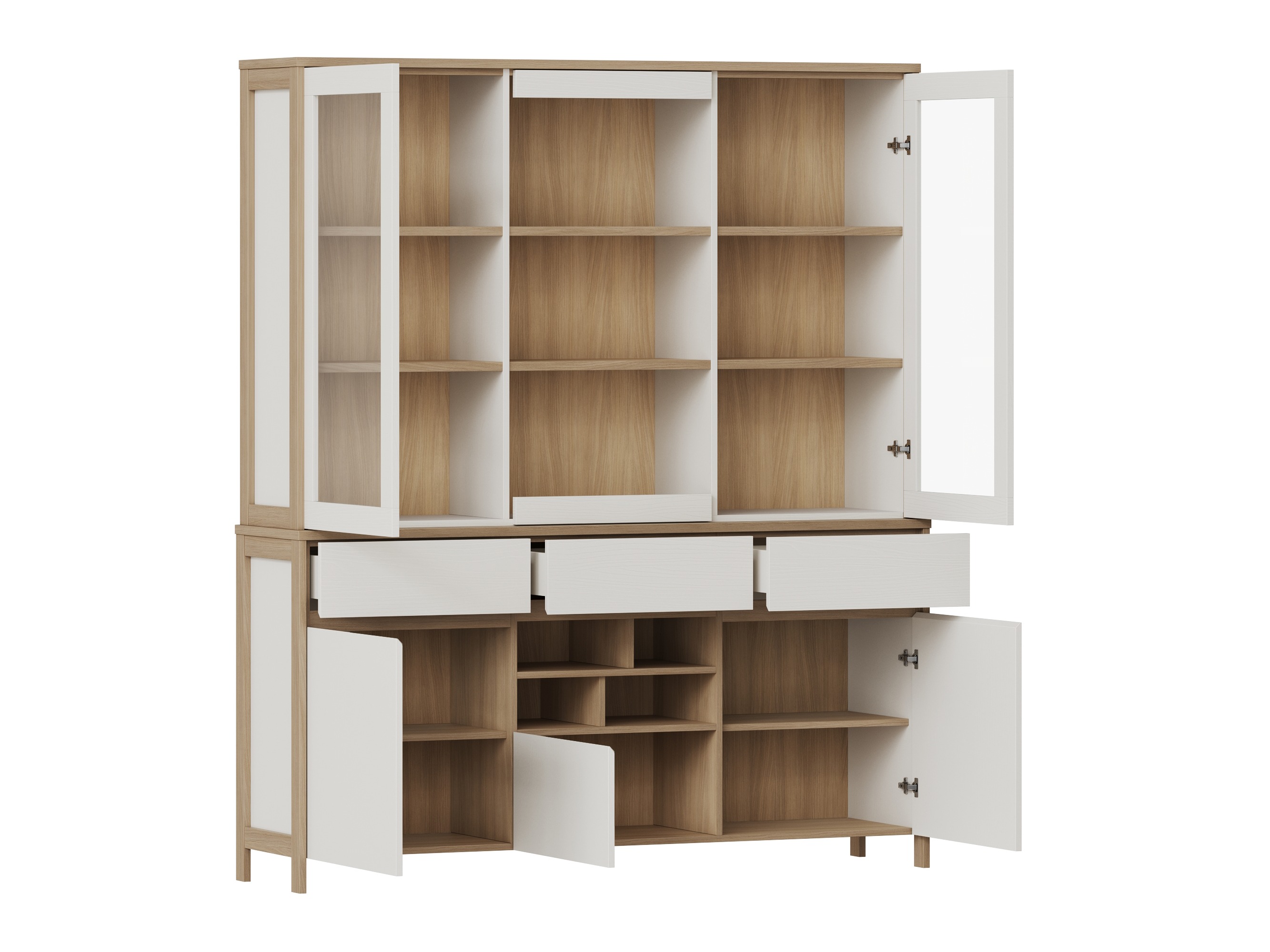 Polica Fermaru 100 (Belo + Hrast)