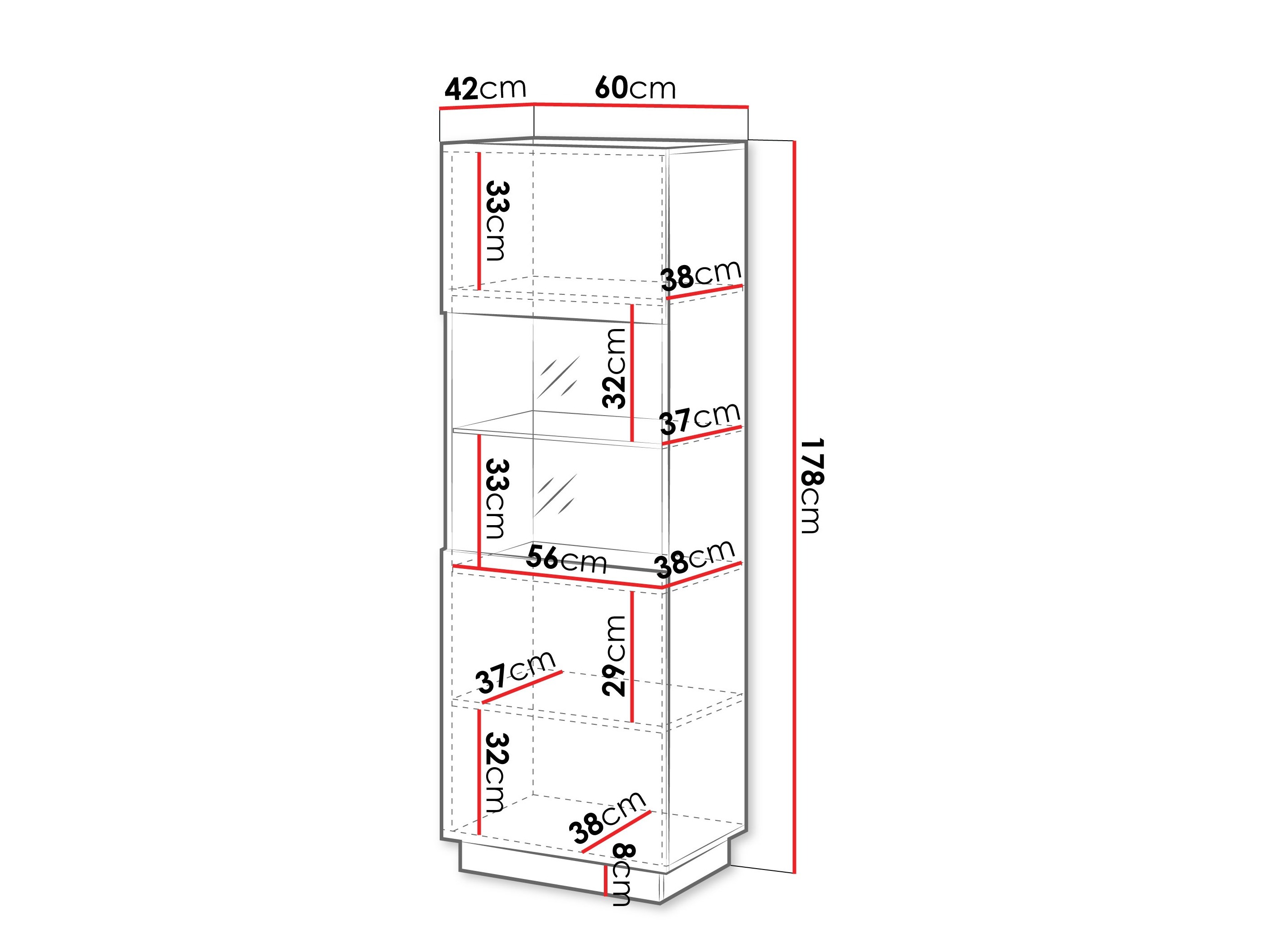 Polica Lusonu 106 (Crno)
