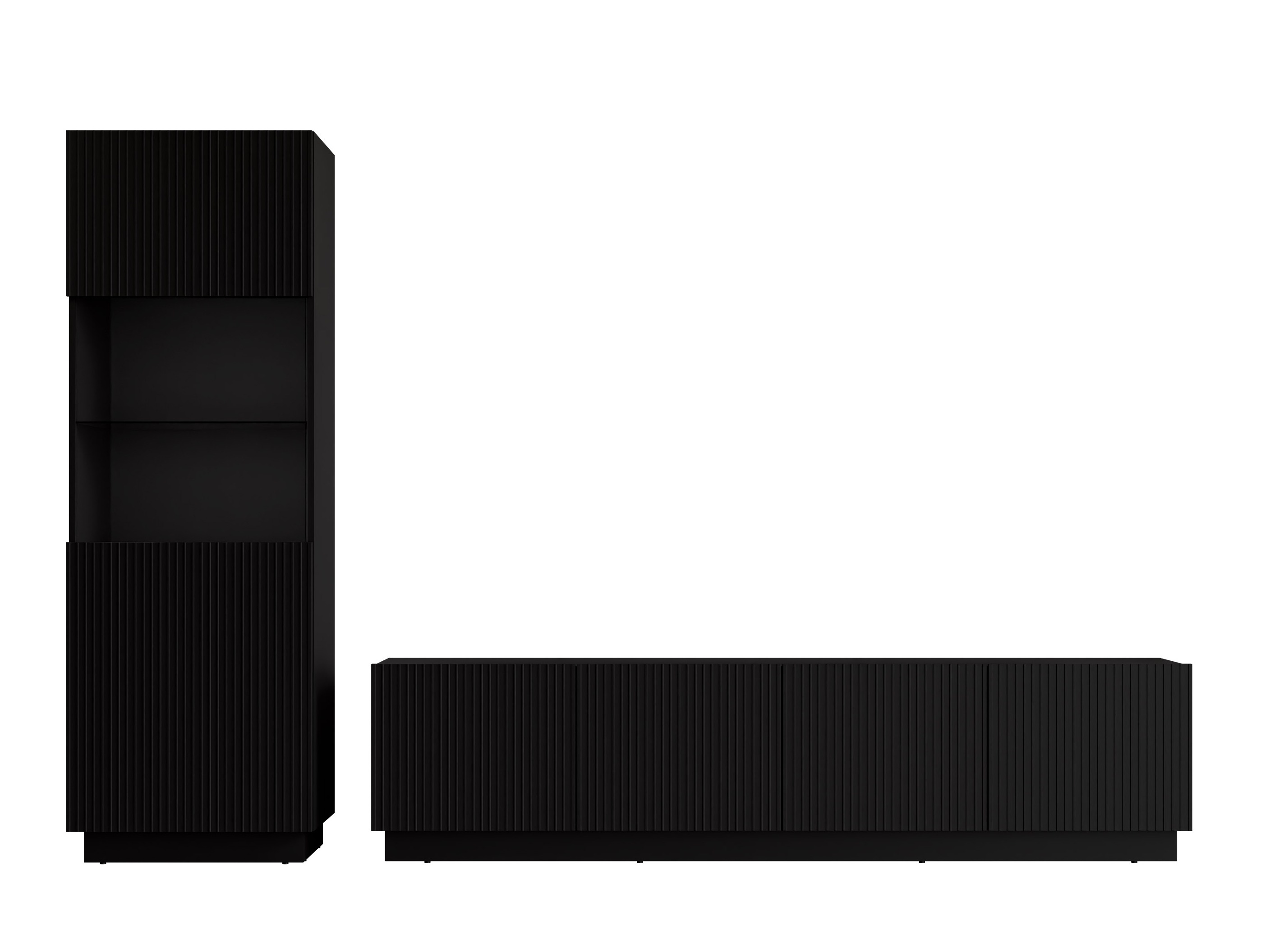 Set za dnevnu sobu Lingua (Crno)