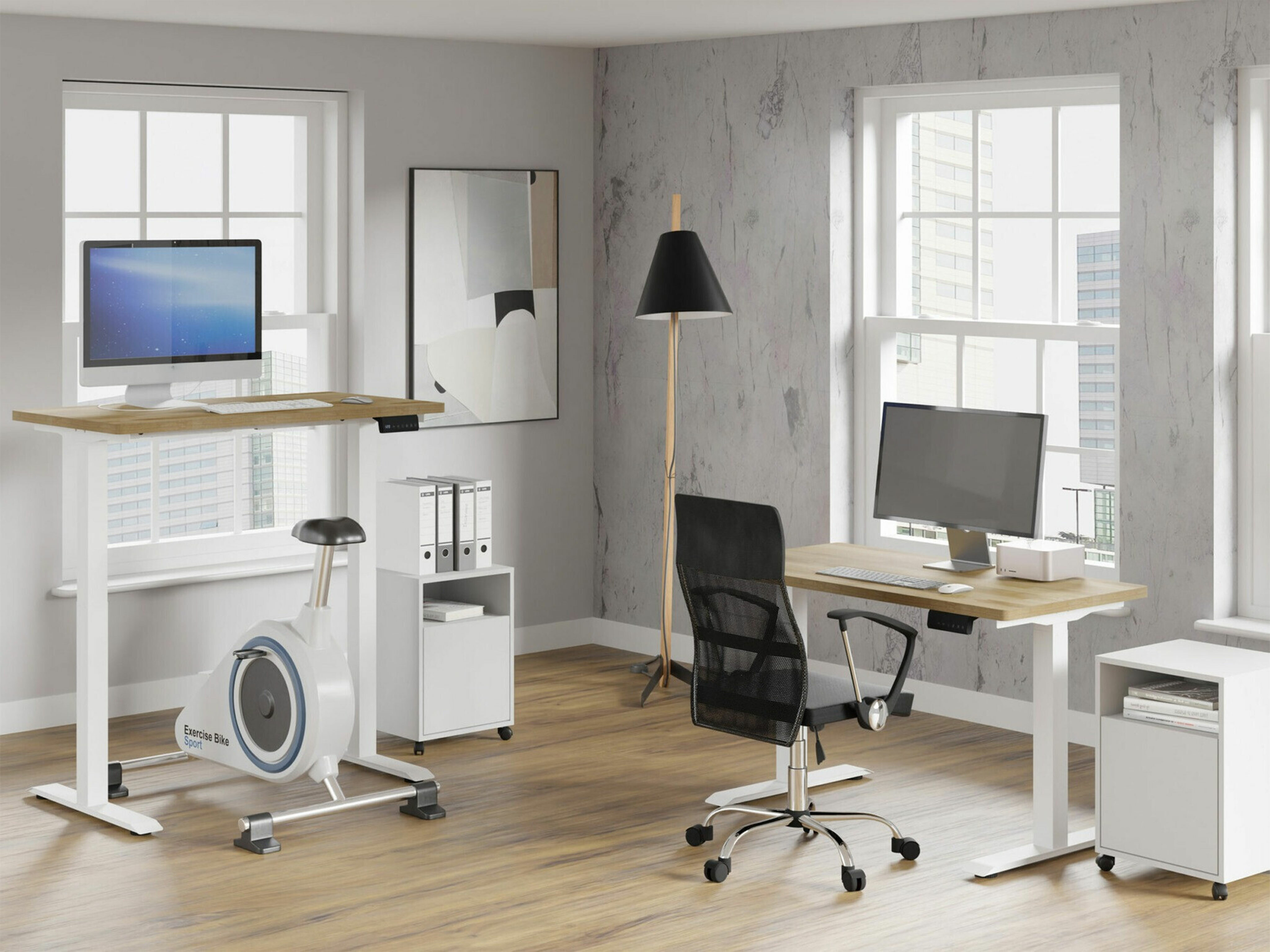 Sto sa podesivom visinom Buffalo 200 (Belo)