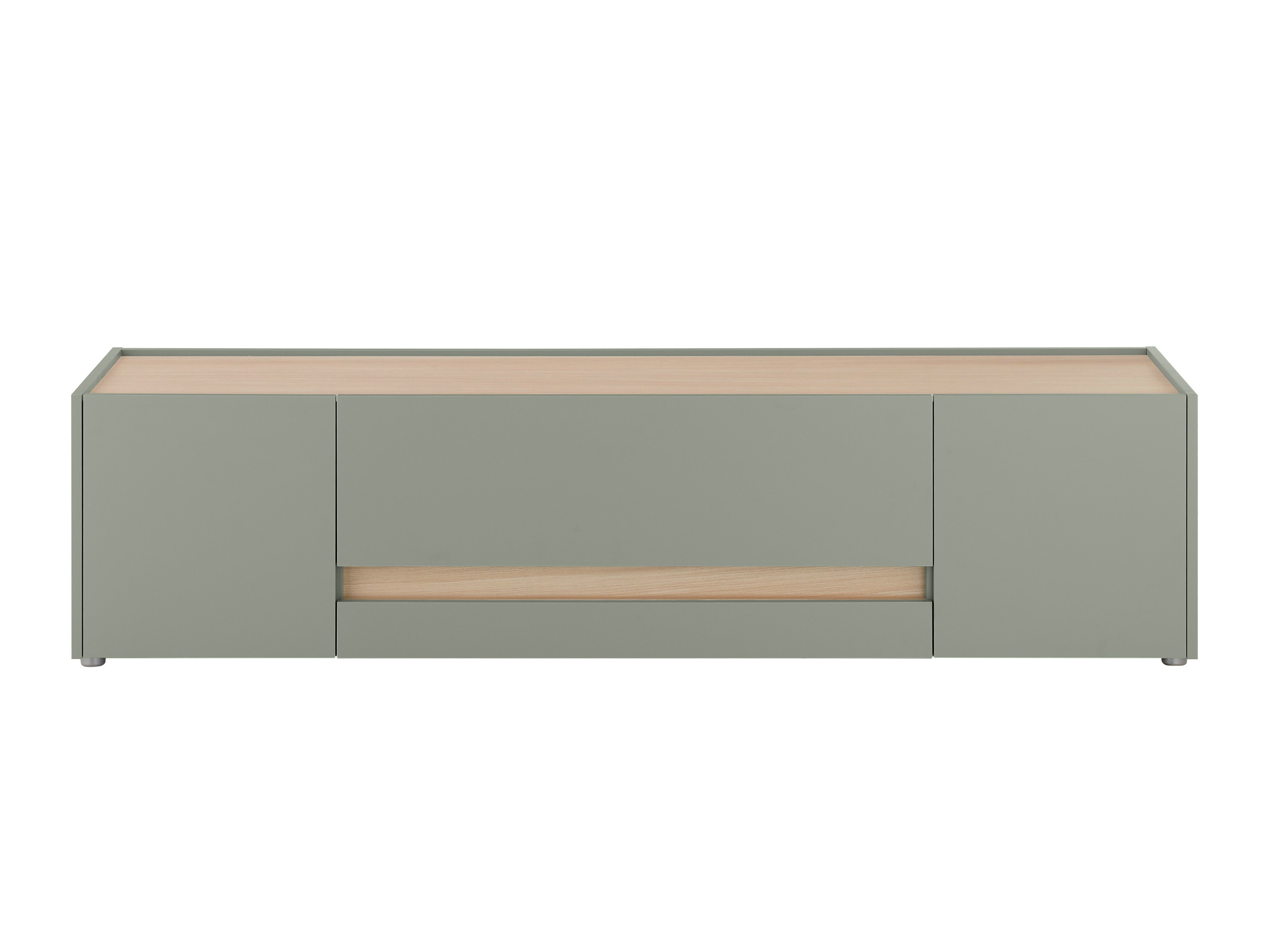 TV komoda Elbsori 115 (Zelena + Hrast)