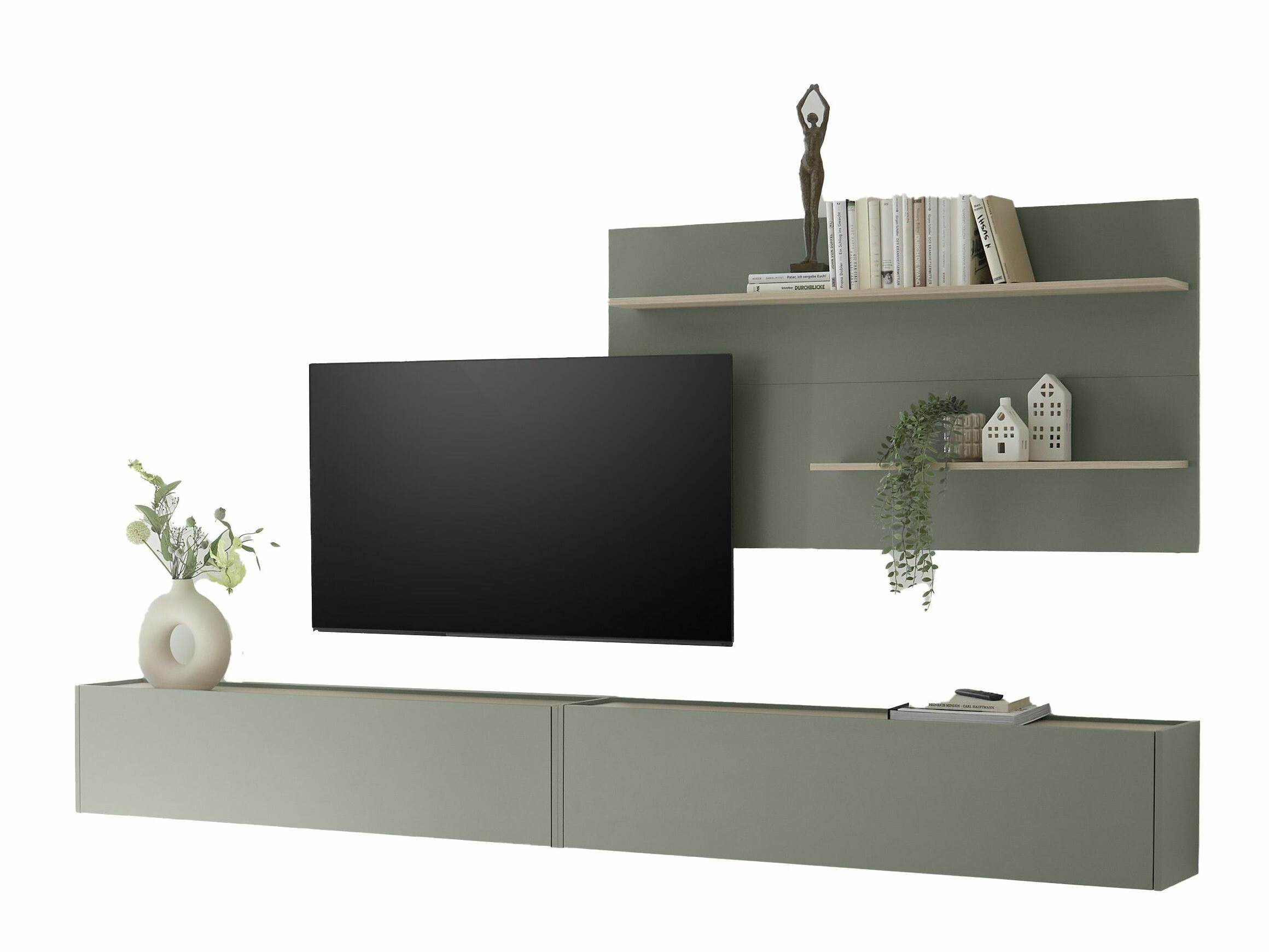 Set za dnevnu sobu Elbsori 120 (Zelena + Hrast)