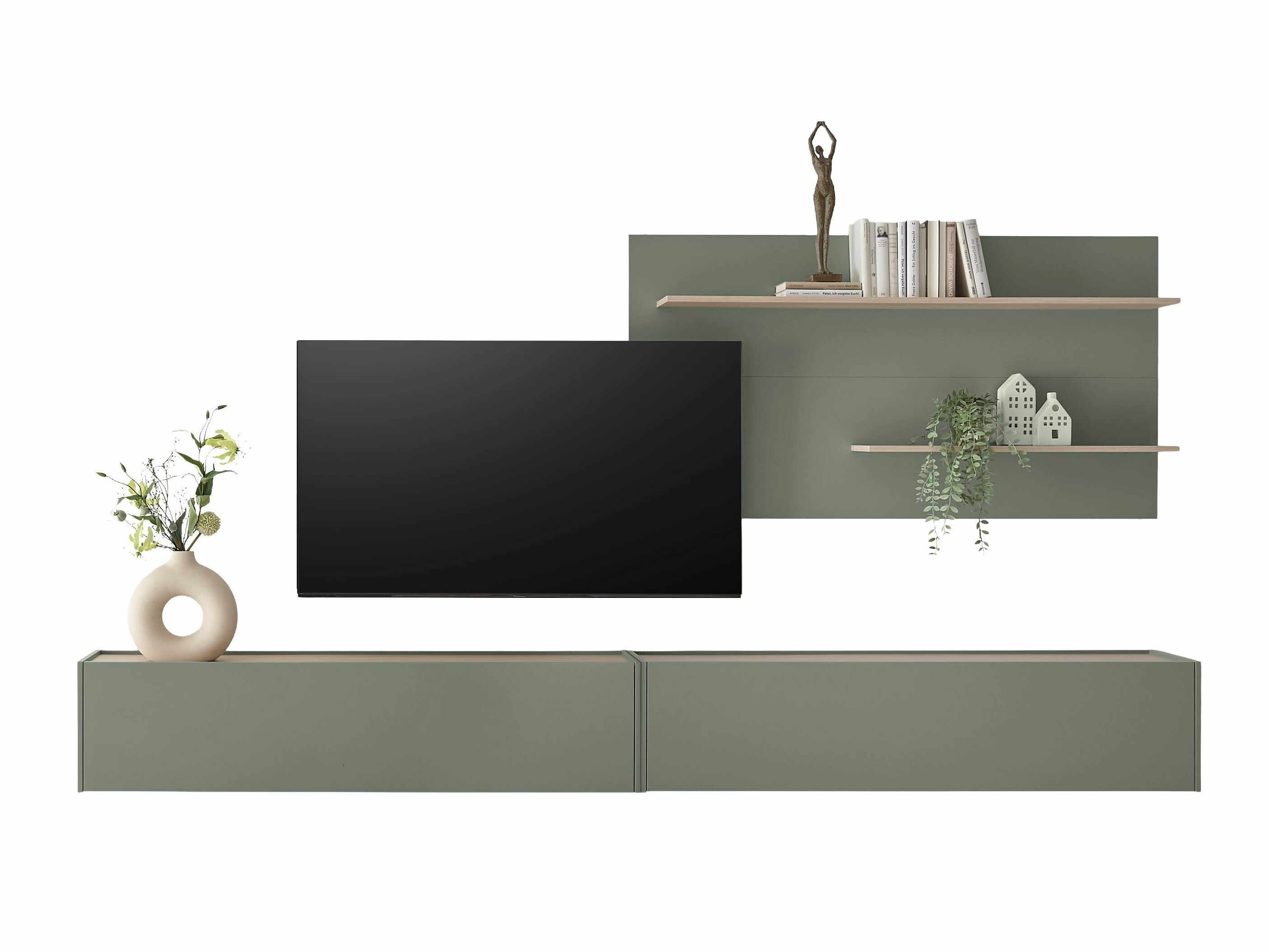 Set za dnevnu sobu Elbsori 120 (Zelena + Hrast)