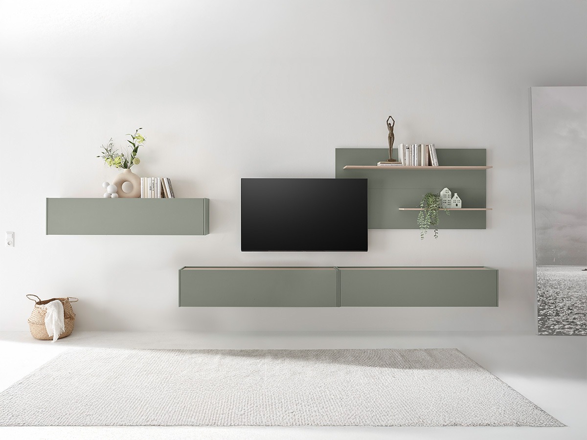 Set za dnevnu sobu Elbsori 121 (Zelena + Hrast)