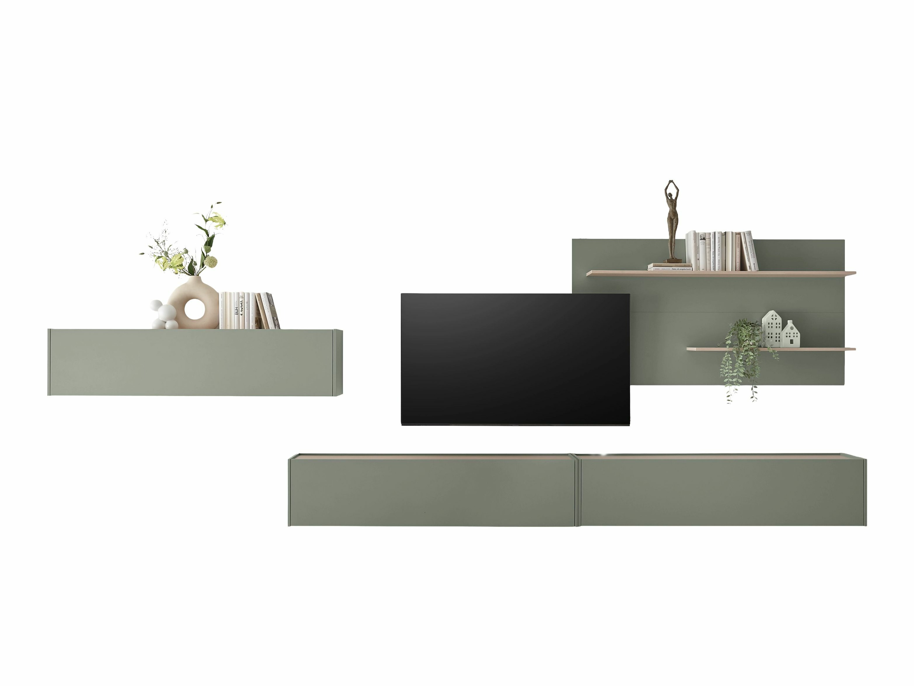 Set za dnevnu sobu Elbsori 121 (Zelena + Hrast)