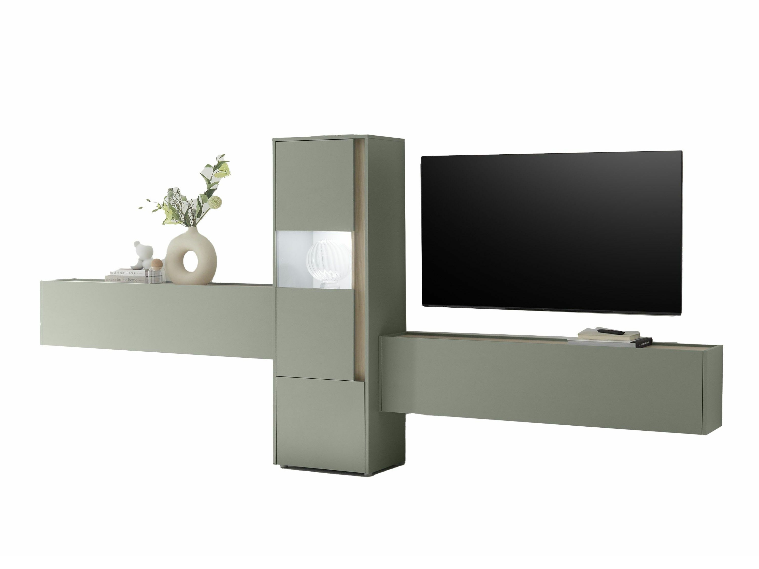 Set za dnevnu sobu Elbsori 122 (Zelena + Hrast)