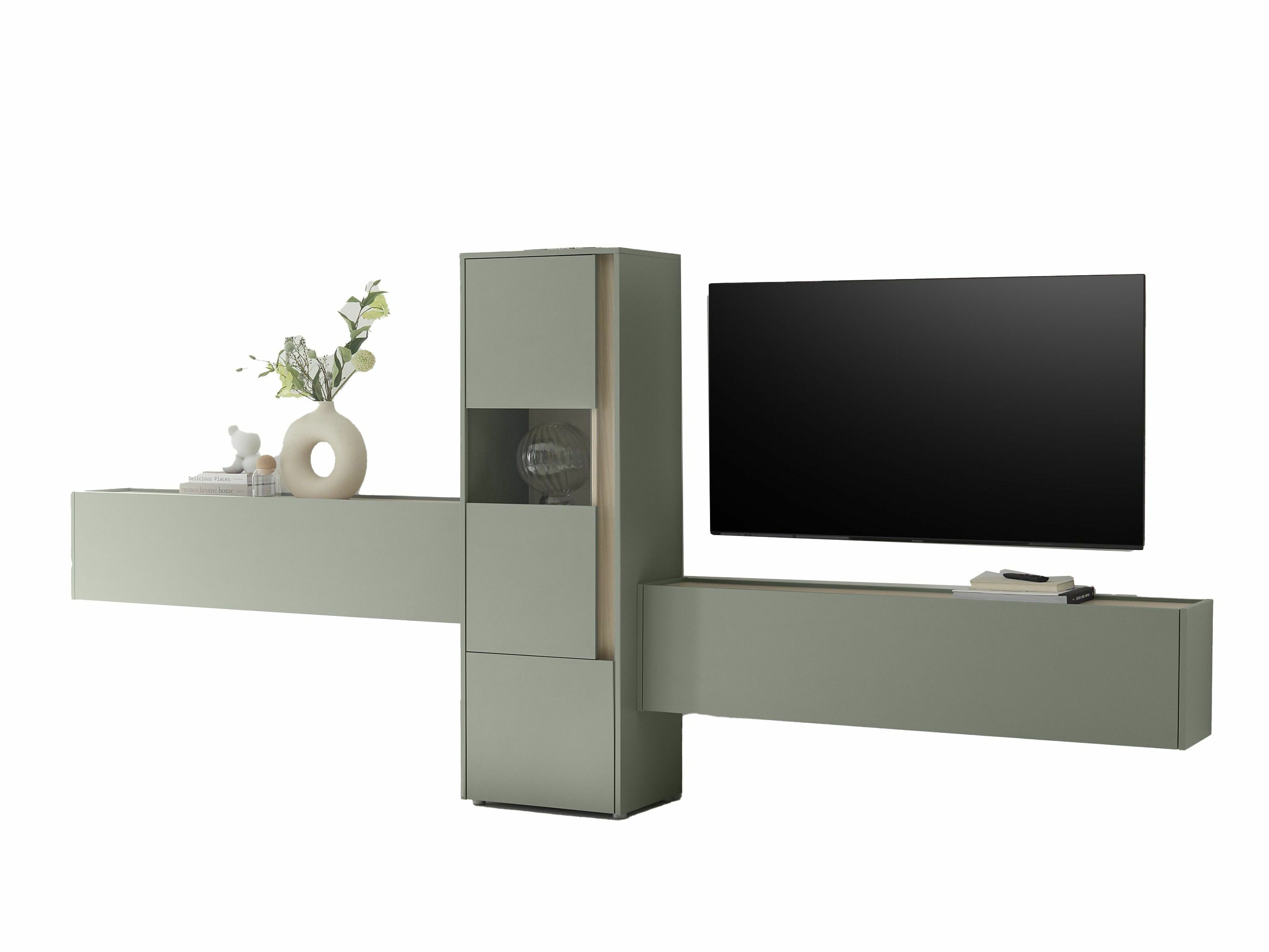 Set za dnevnu sobu Elbsori 122 (Zelena + Hrast)