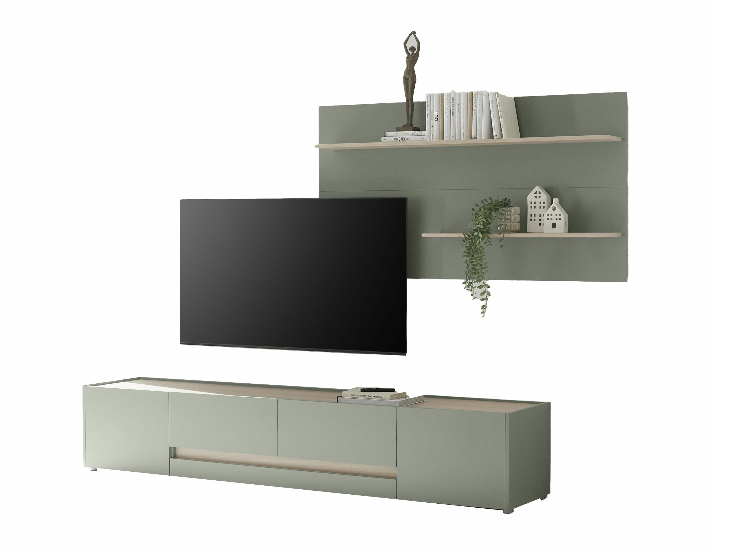 Set za dnevnu sobu Elbsori 124 (Zelena + Hrast)