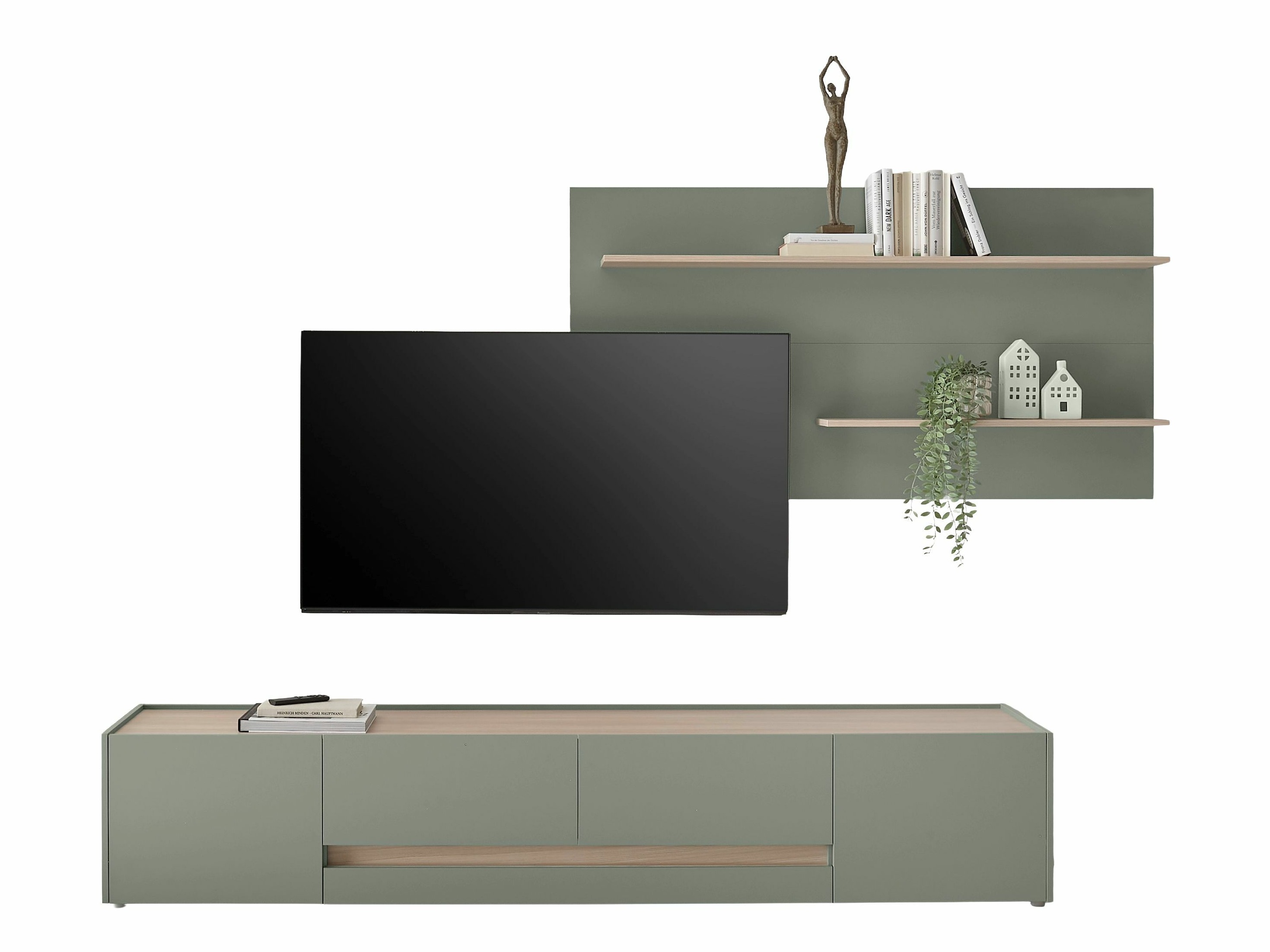 Set za dnevnu sobu Elbsori 124 (Zelena + Hrast)