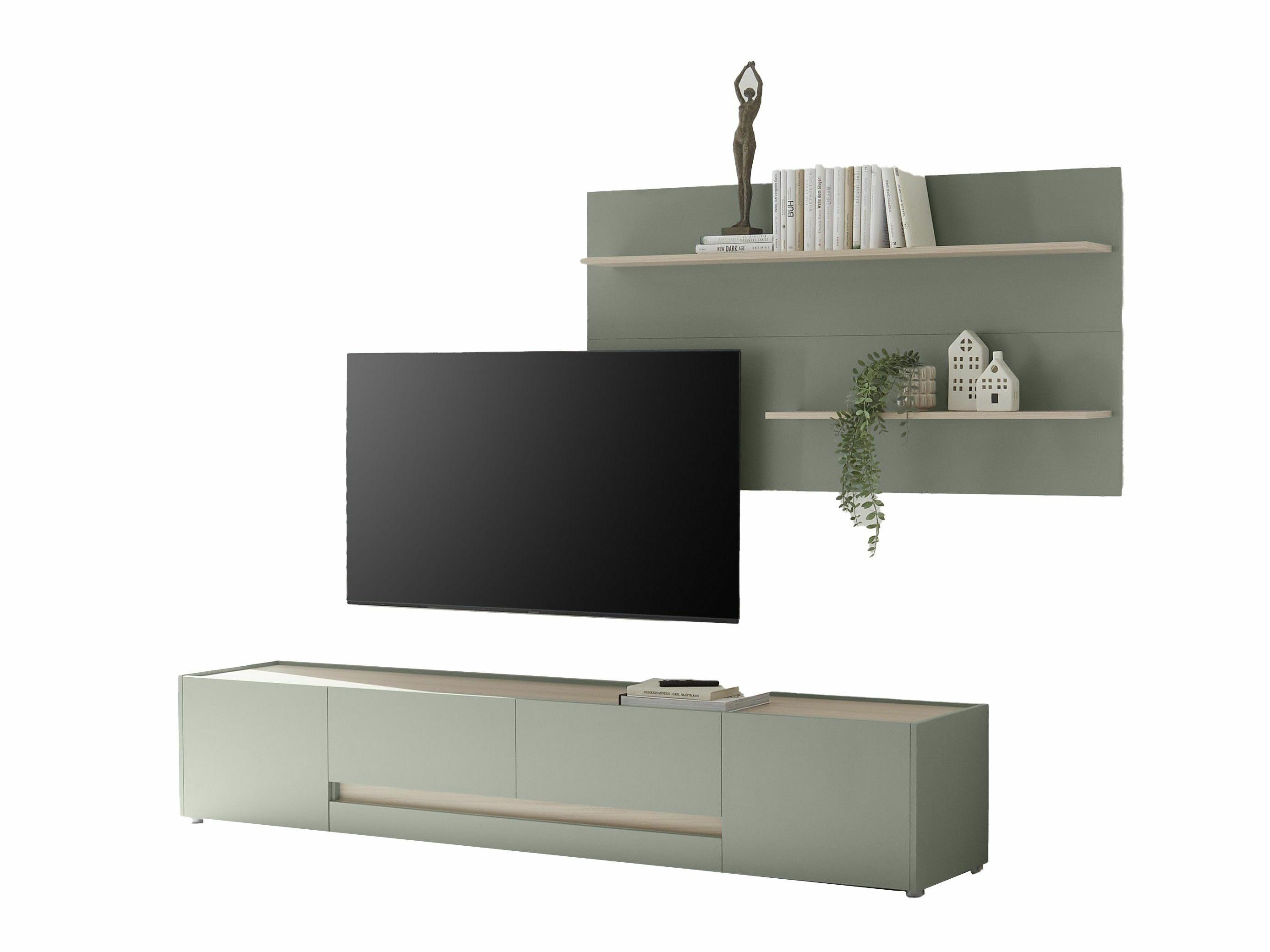 Set za dnevnu sobu Elbsori 124 (Zelena + Hrast)