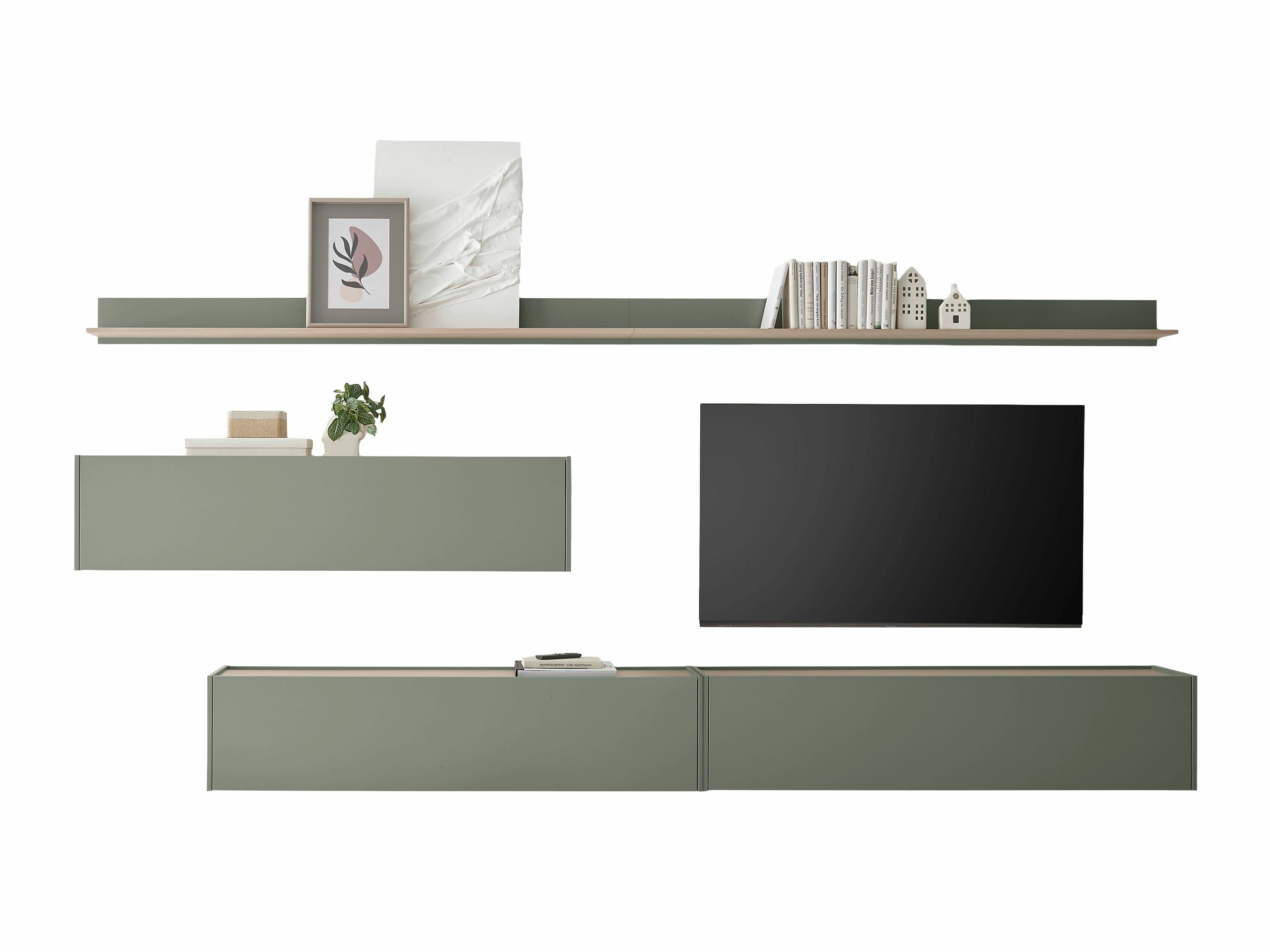 Set za dnevnu sobu Elbsori 142 (Zelena + Hrast)