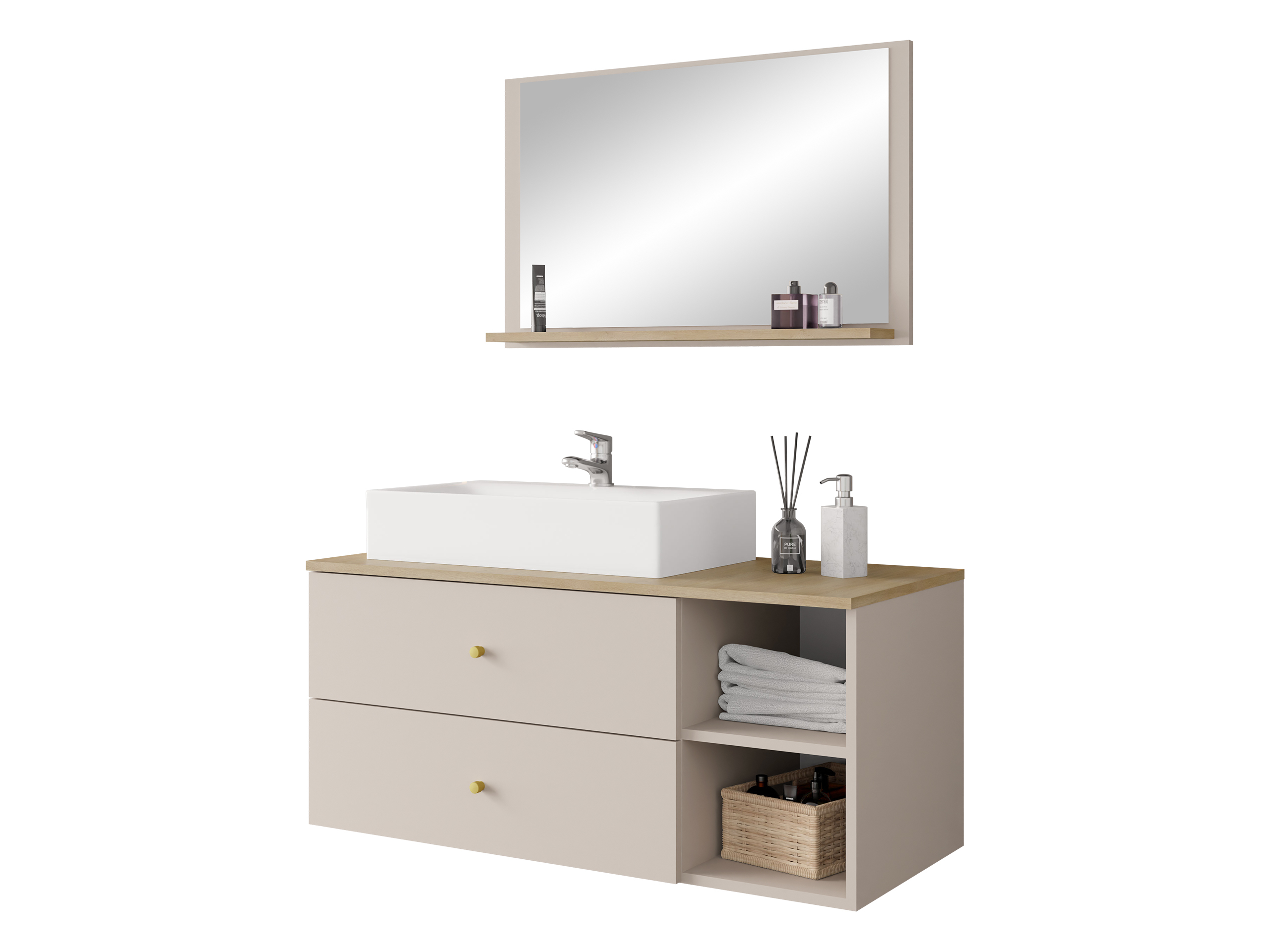 Set za kupatilo Ophruvi 100 (Svetlobraon)