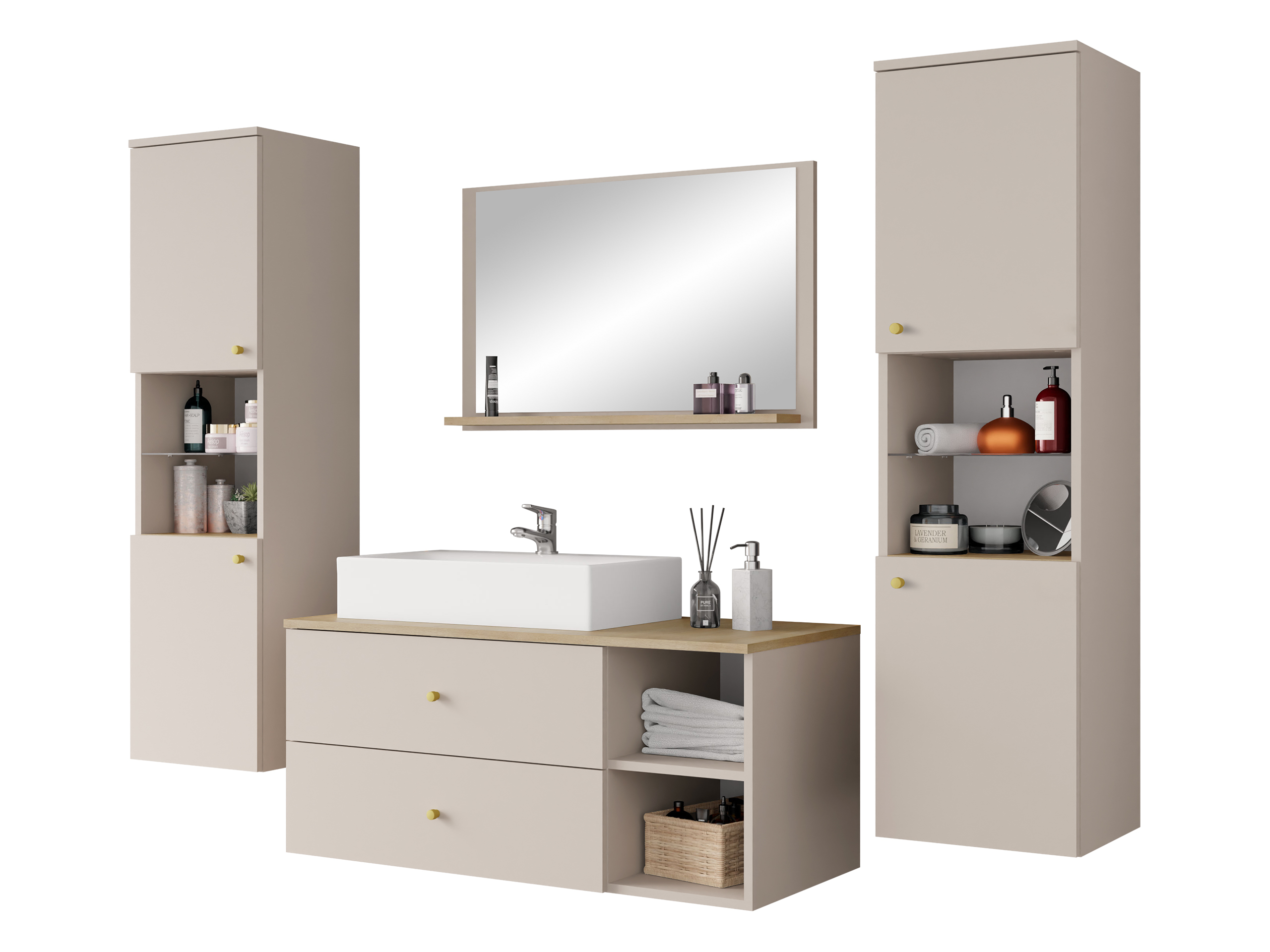 Set za kupatilo Ophruvi 102 (Svetlobraon)