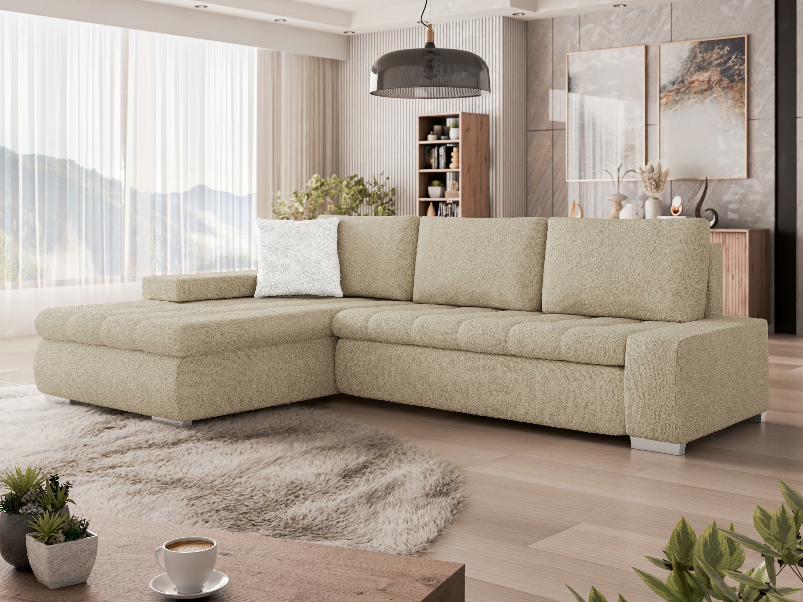 Ugaona sofa Comfivo 251 (Bukle Baloo 2074 + Bukle Baloo 2073)