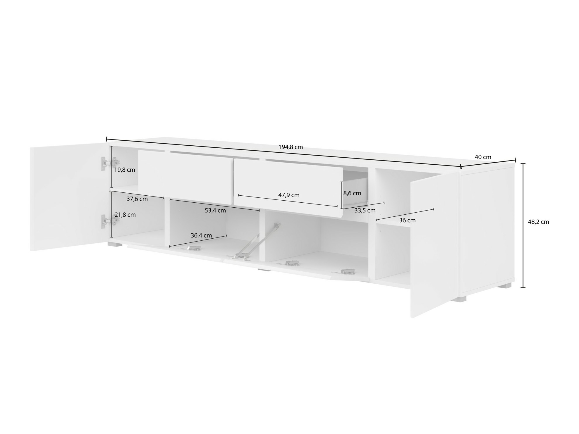 TV komoda Elbleve 100 (Belo)