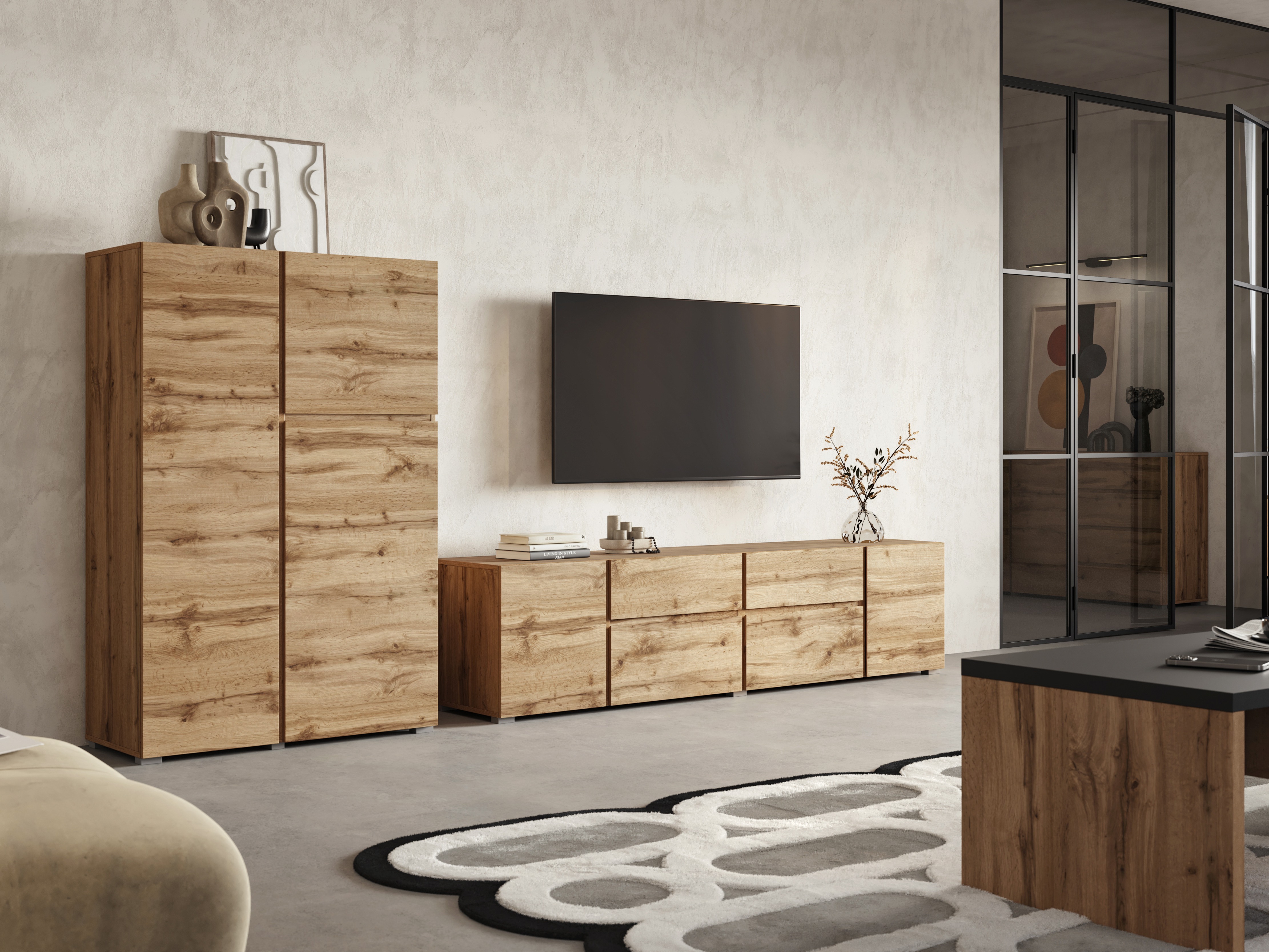 TV komoda Elbleve 100 (Hrast Votan)