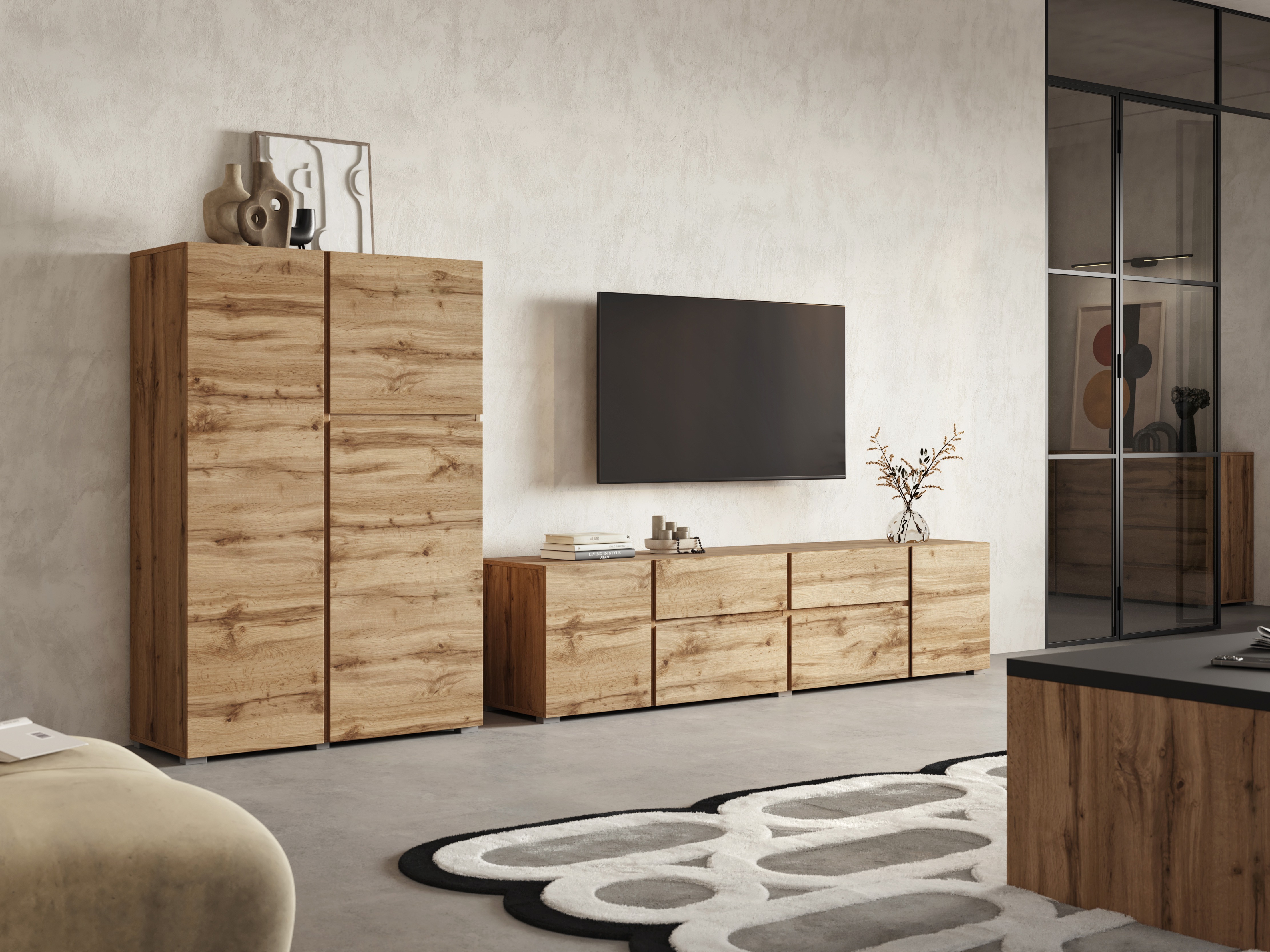 Set za dnevnu sobu Elbleve 104 (Hrast Votan)