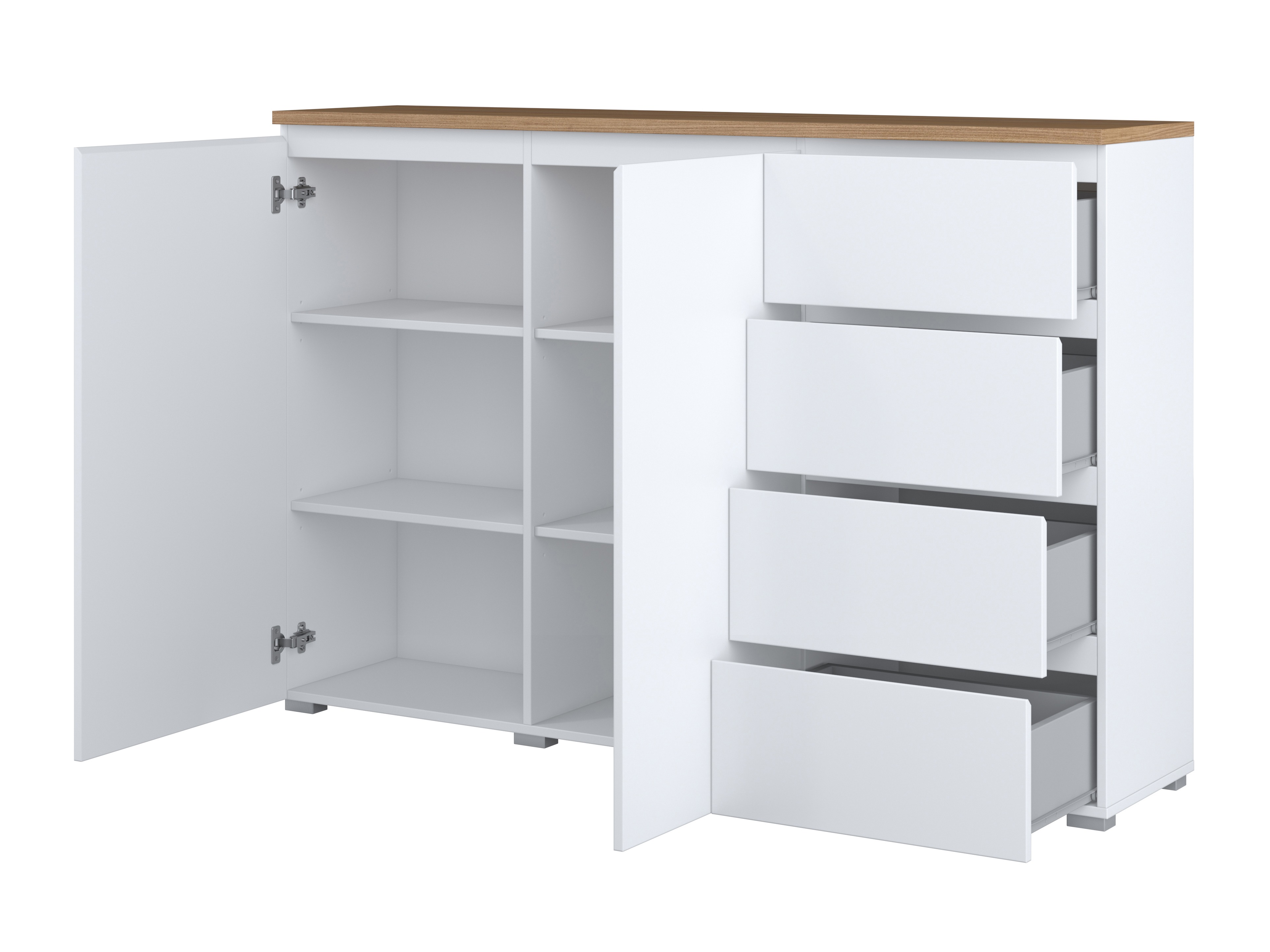 Komoda Baletu 109 (Belo + Hrast)