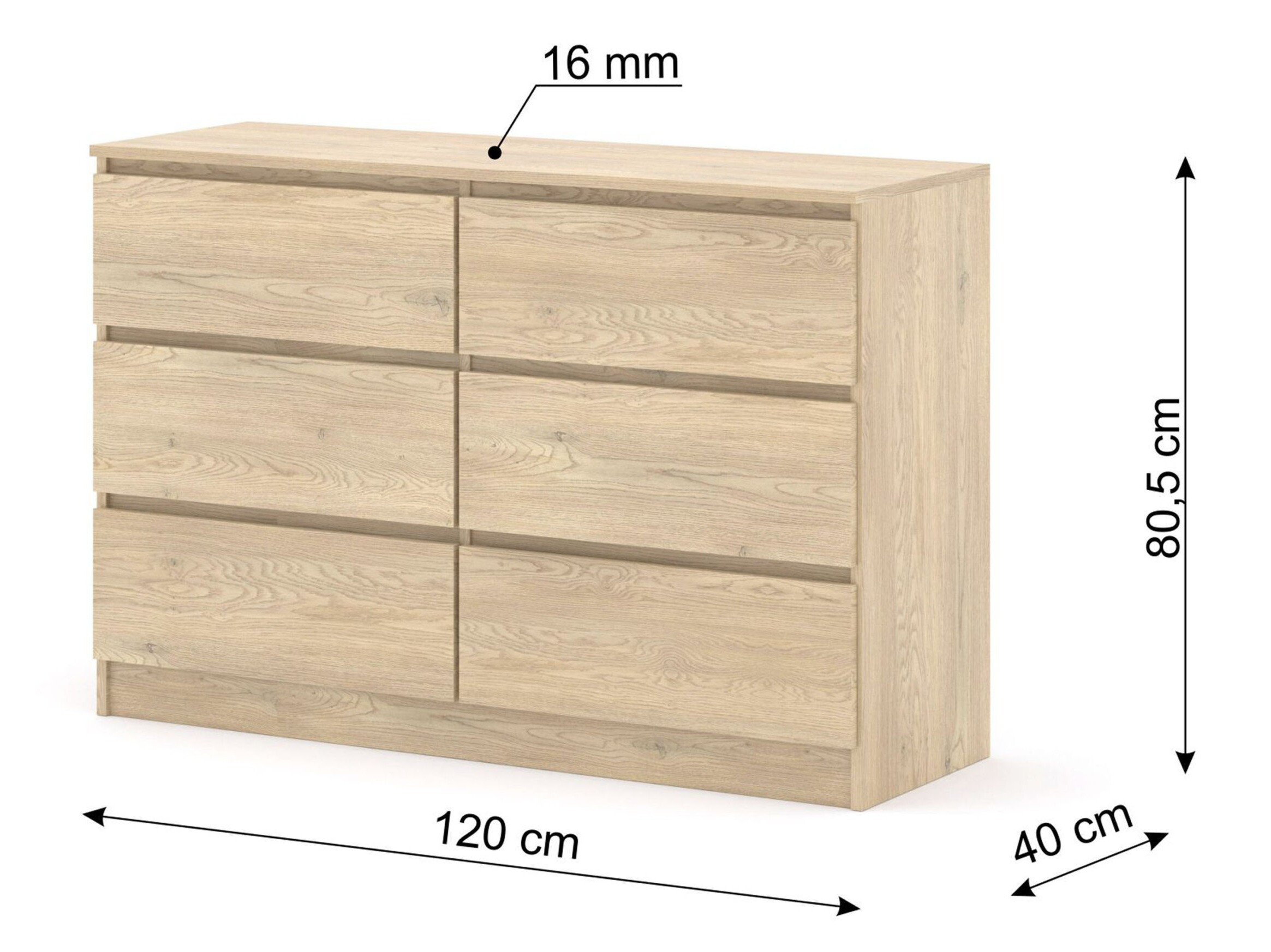 Komoda Buffalo 196 (Hrast)