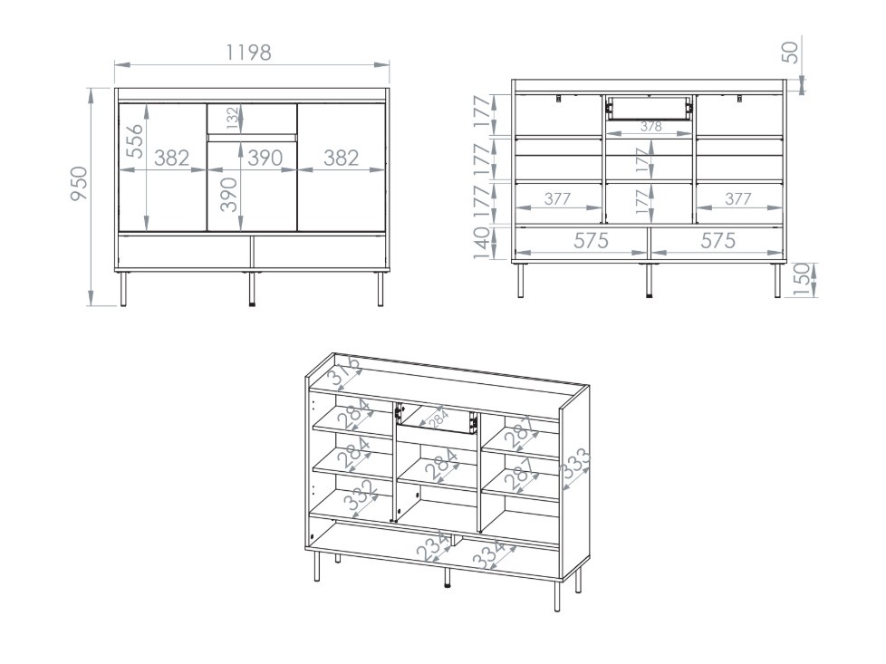 Polica za obuću Tivorlo 104