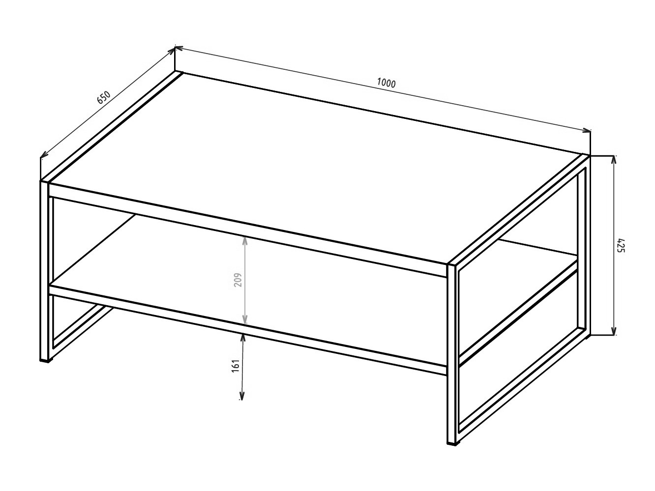 Stočić za kafu Austin 381 (Congo + Crno)