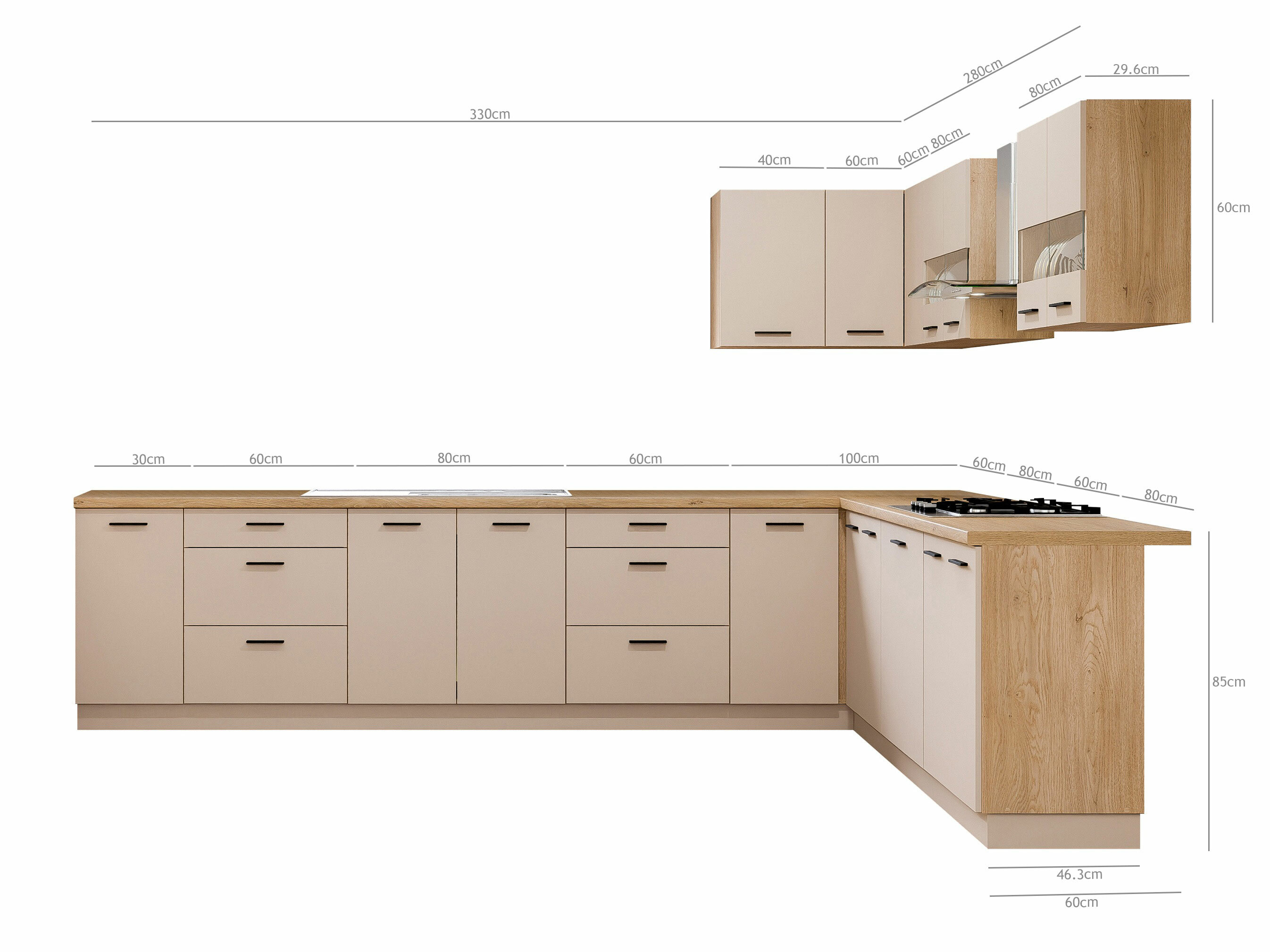 Modularni kuhinjski set Ati Cashmere 135