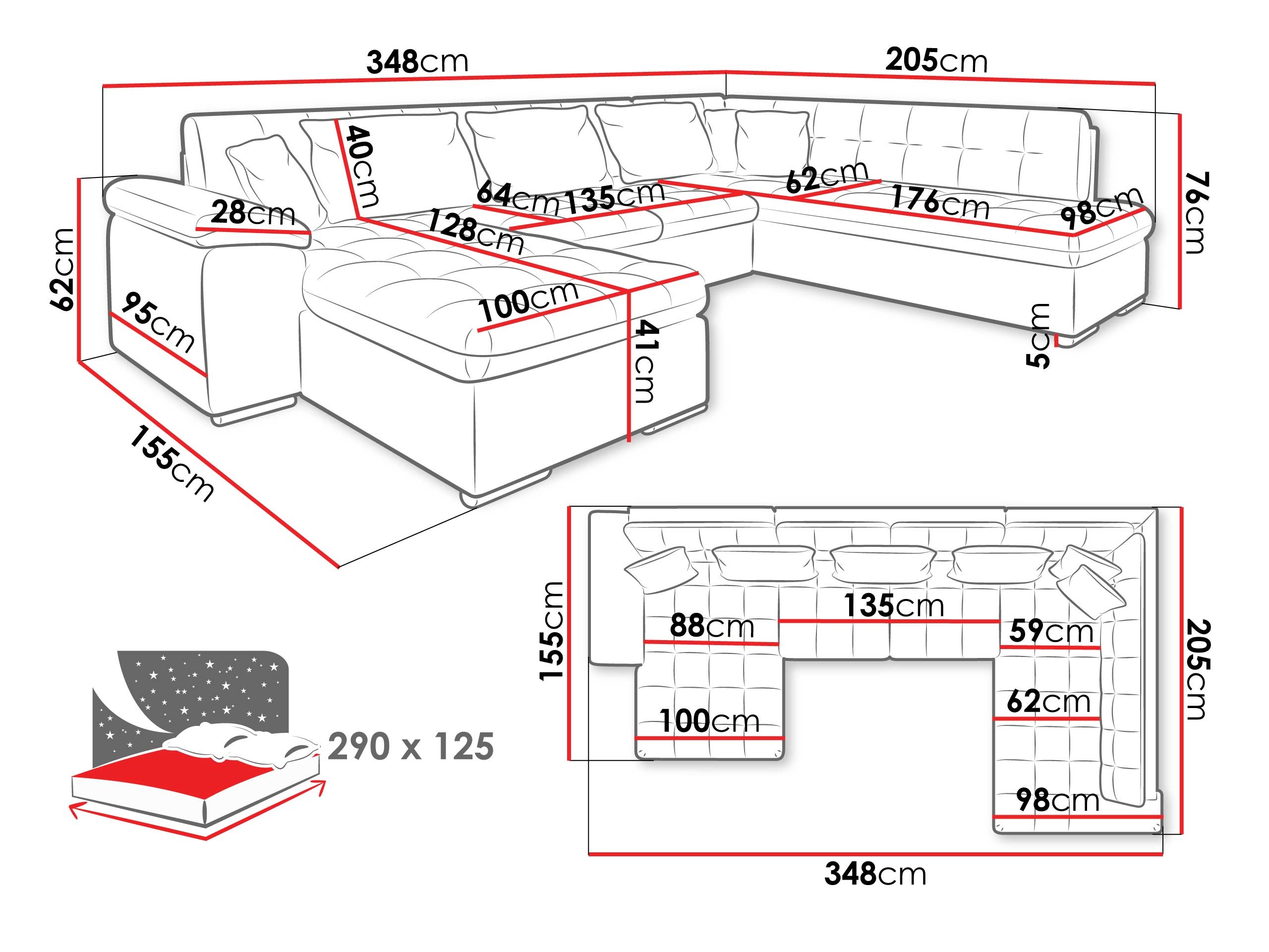 Ugaona sofa Comfivo 141 (Lux 03)