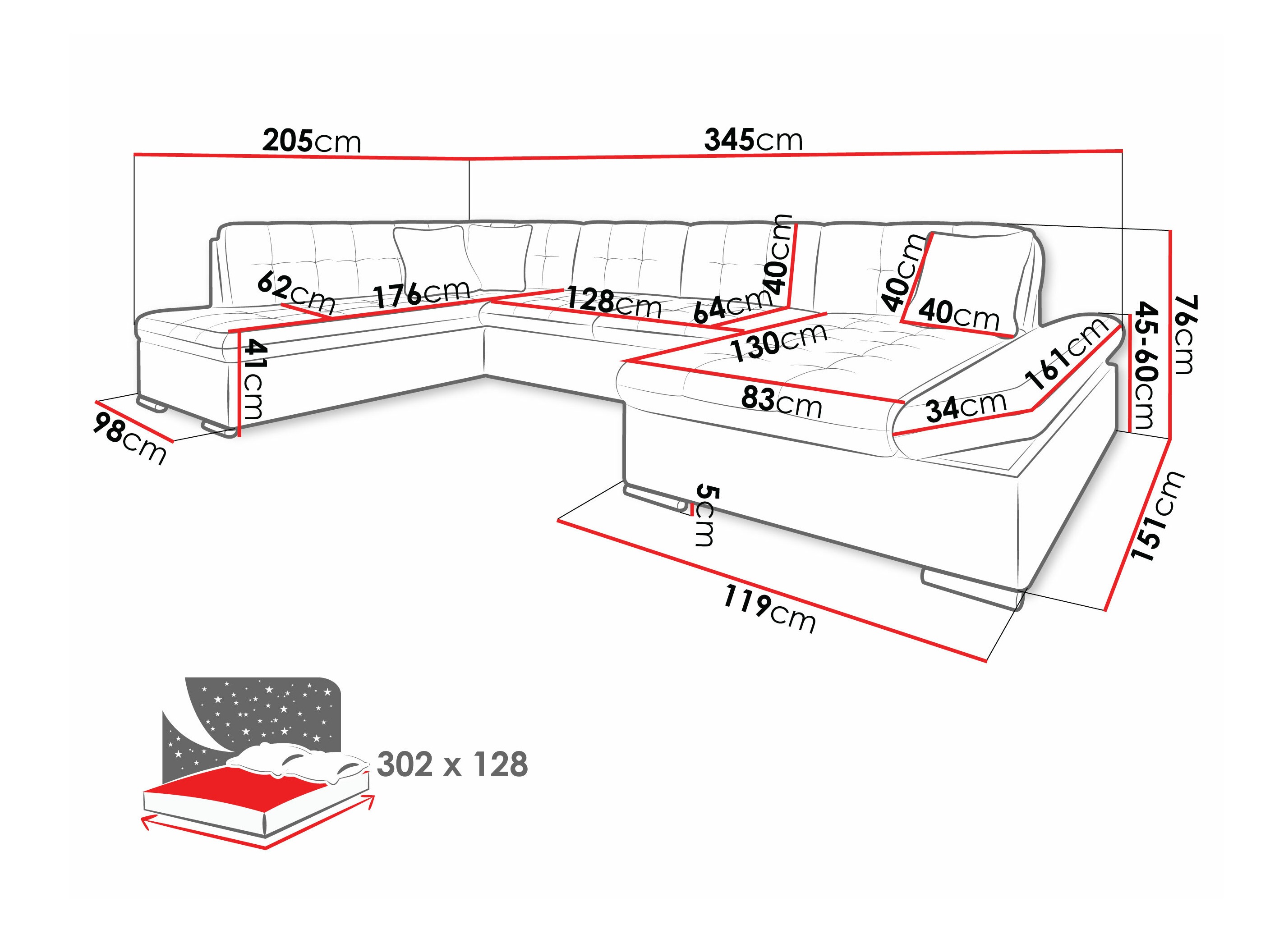 Ugaona sofa Comfivo 149 (Soft 011 + Lux 06 + Lux 05)