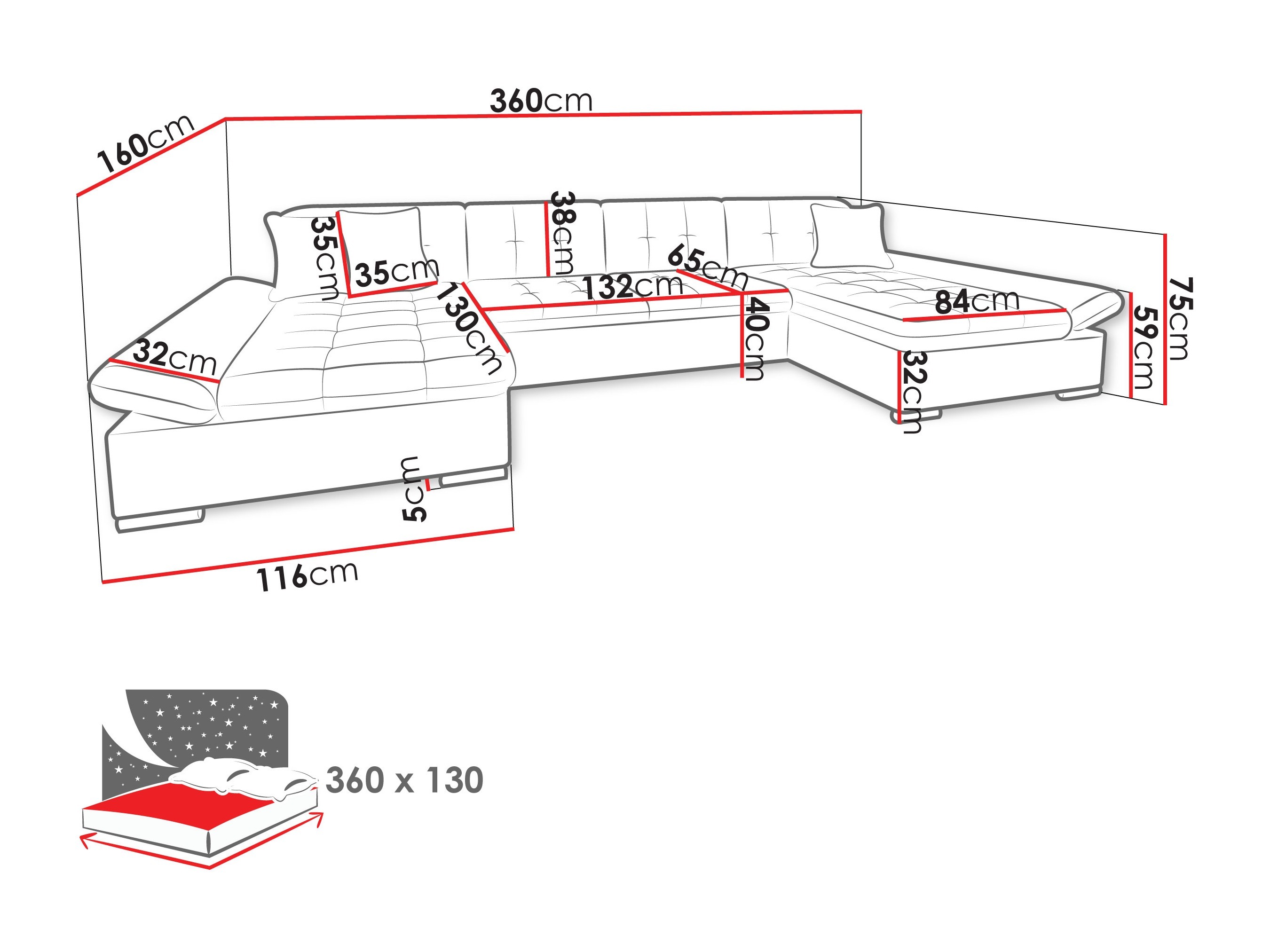 Ugaona sofa Comfivo 168 (Lux 03)
