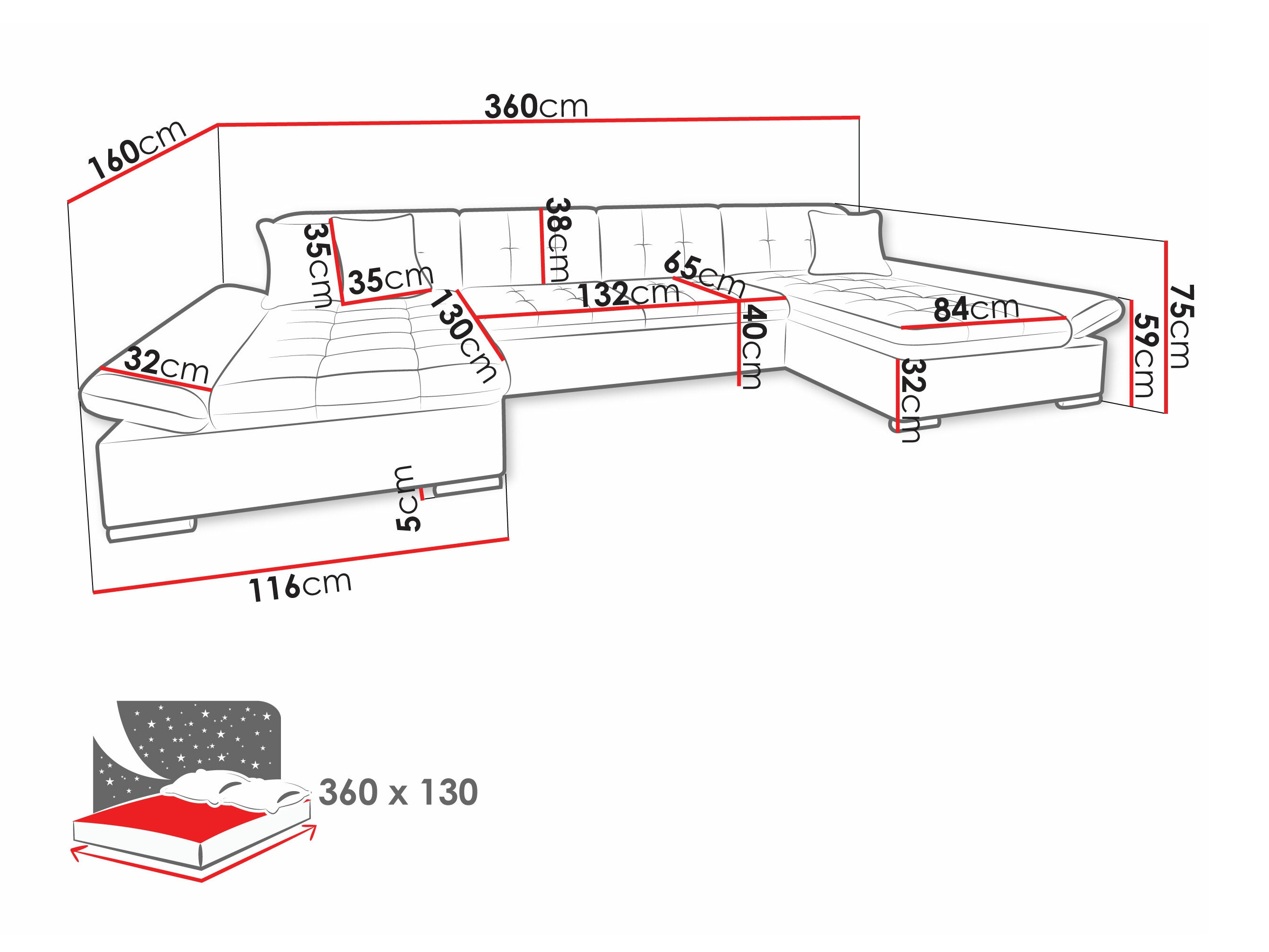 Ugaona sofa Comfivo 168 (Lux 05 + Lux 06)