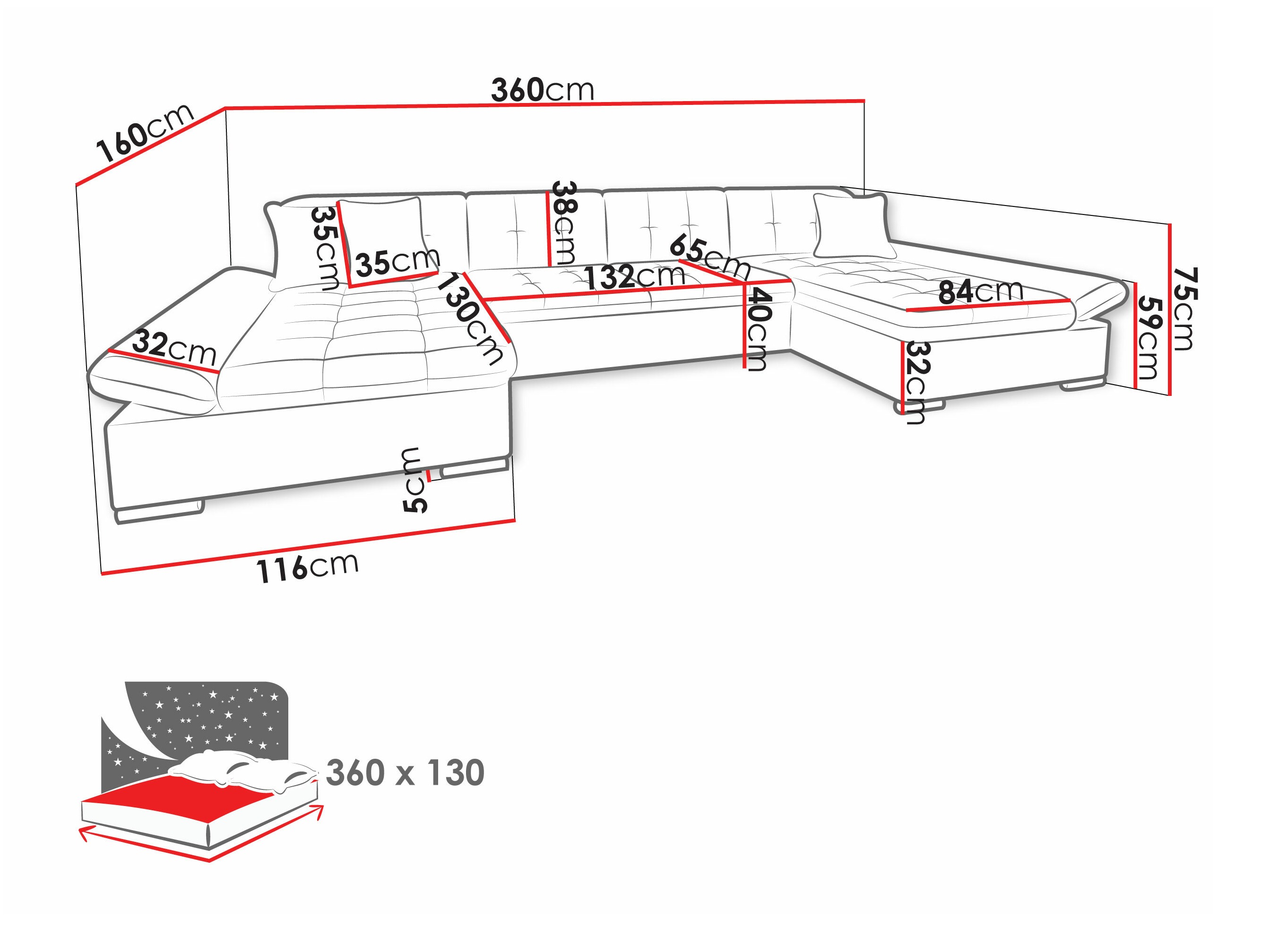 Ugaona sofa Comfivo 168 (Soft 011 + Lux 05 + Lux 06)