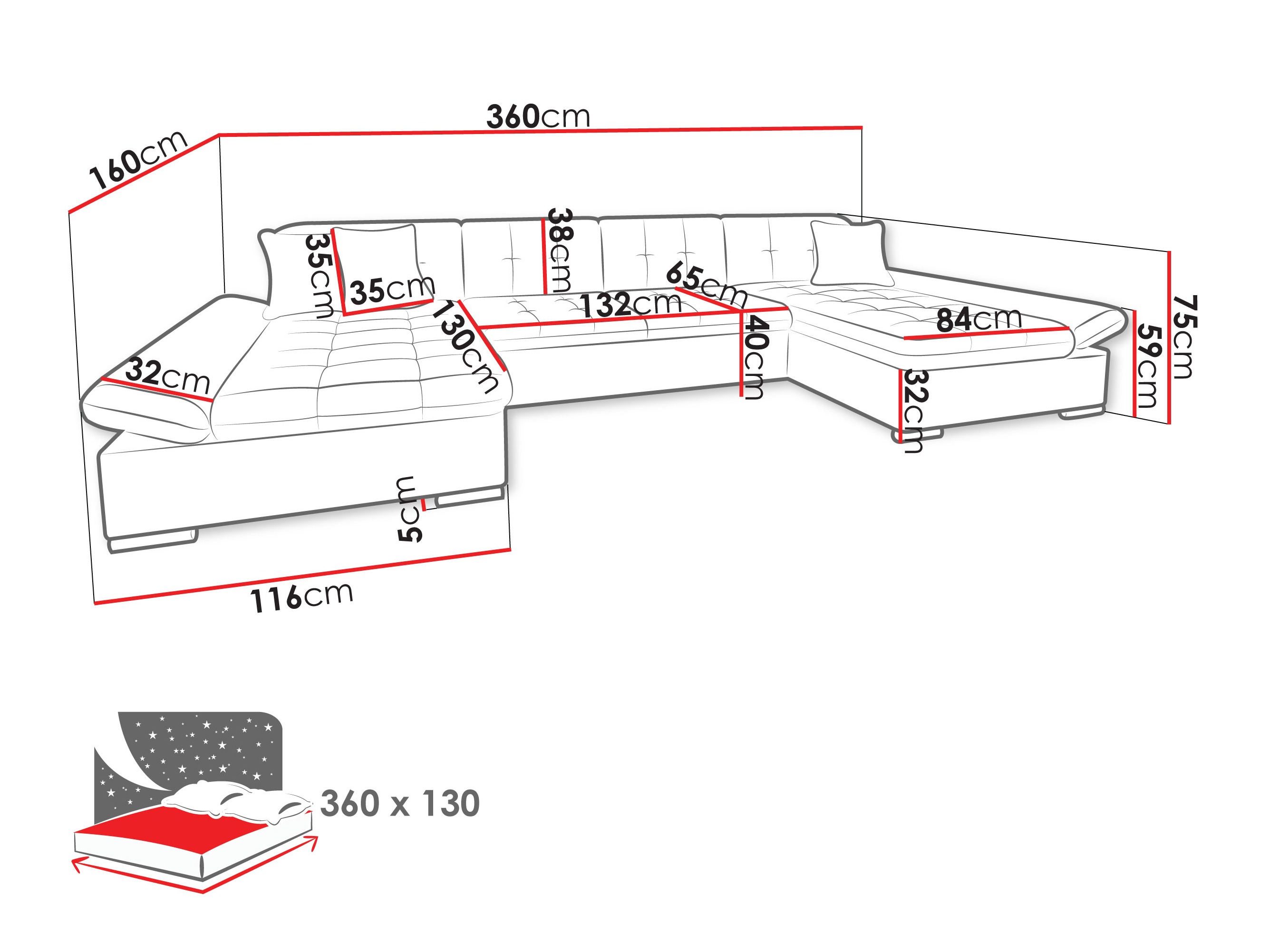 Ugaona sofa Comfivo 240 (Zoya 01)