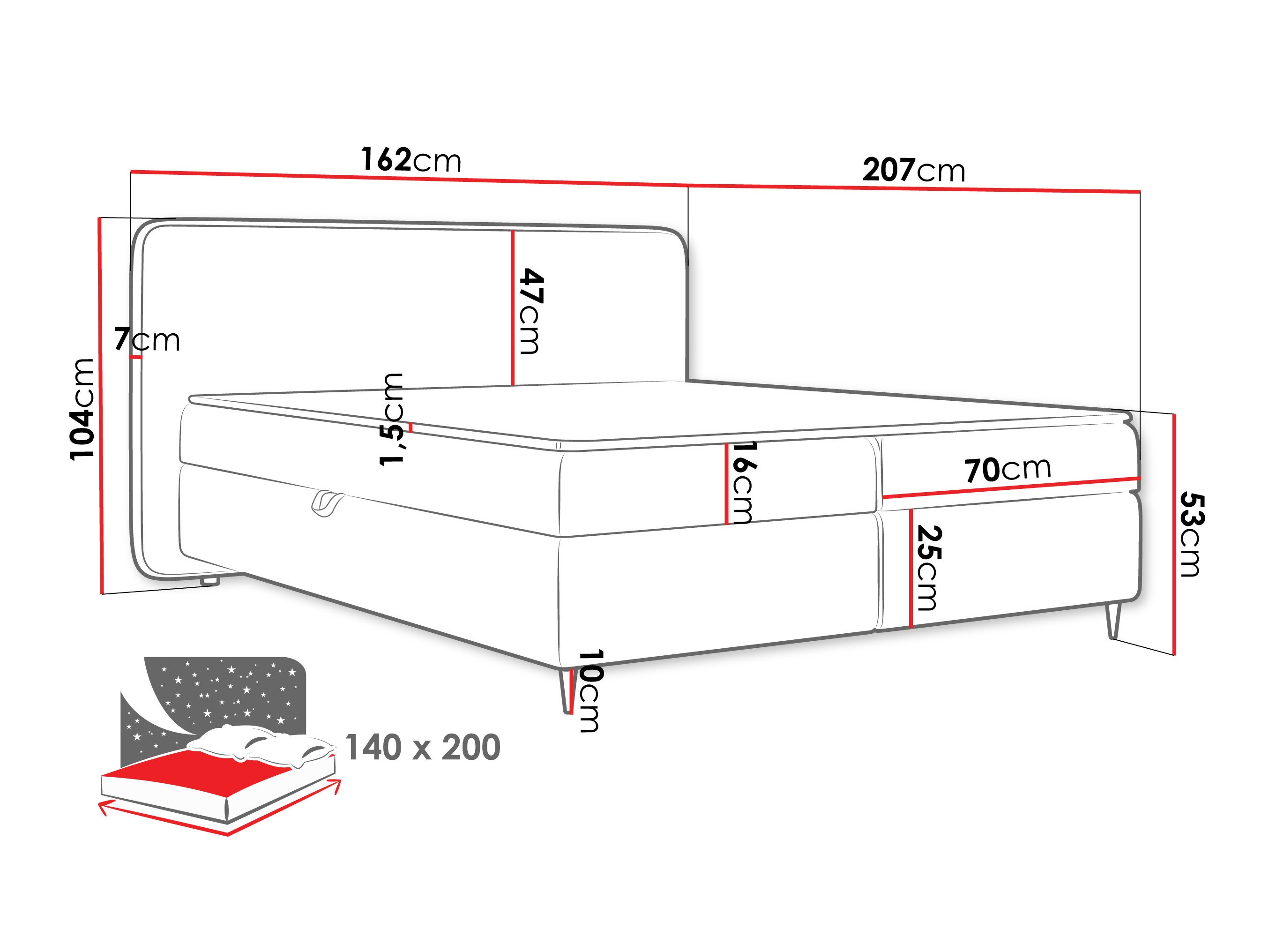 Boxspring krevet Stonecrest 108 (Taro 01)